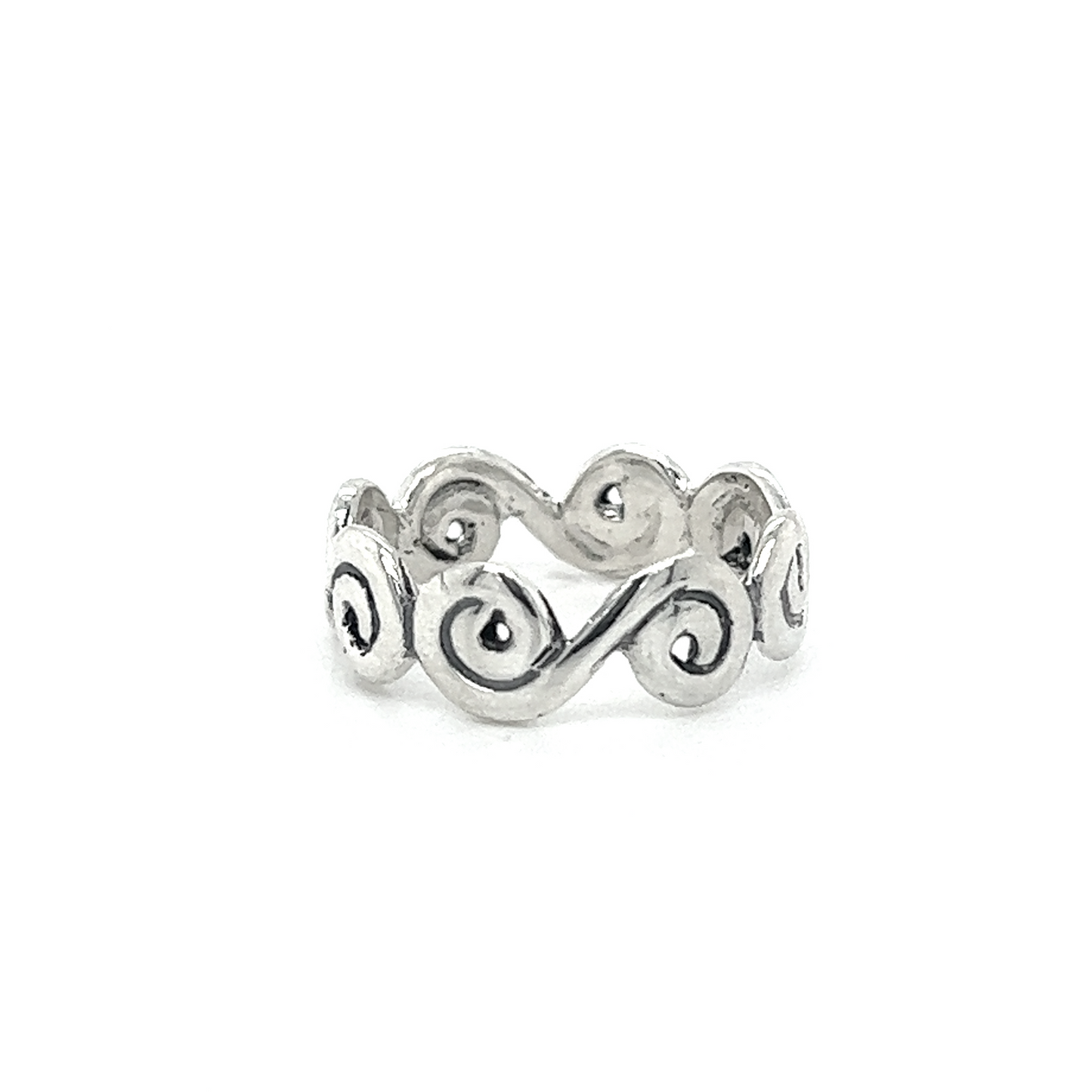 An abstract Wavy Swirl Band with swirling patterns.
