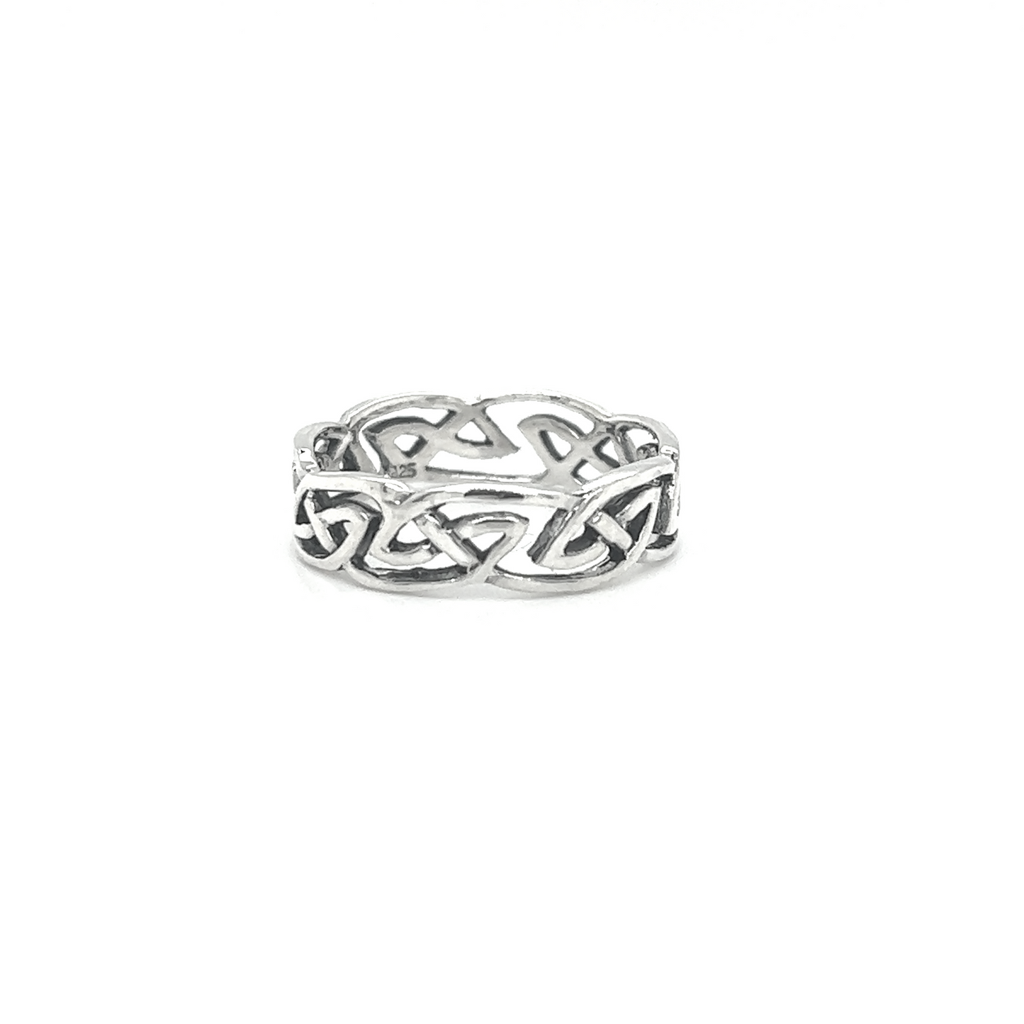 
                  
                    Wavy Celtic Band Ring by Super Silver .925 Sterling Silver ring.
                  
                