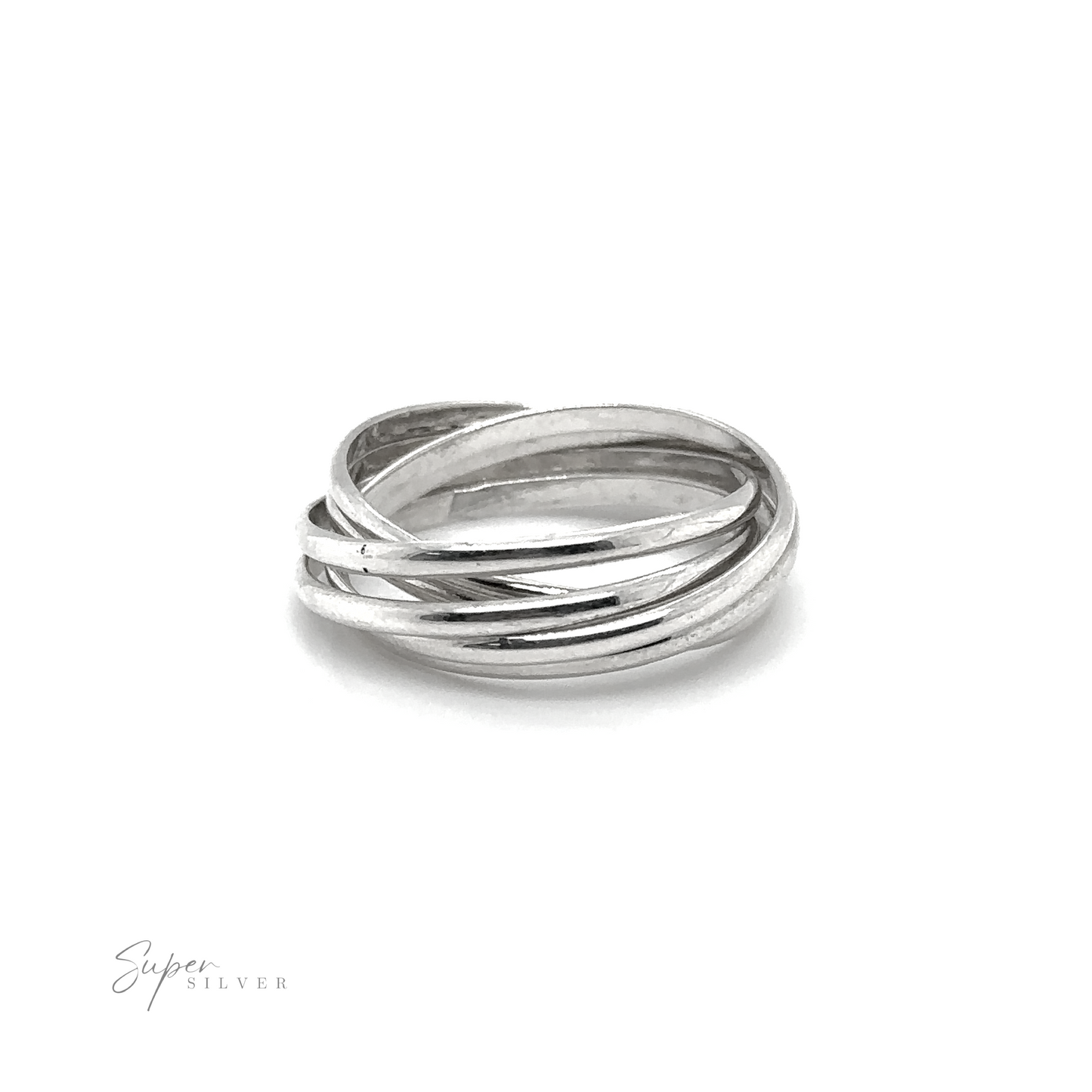 
                  
                    A lightweight Six Ring Rolling Band with three twisted bands.
                  
                
