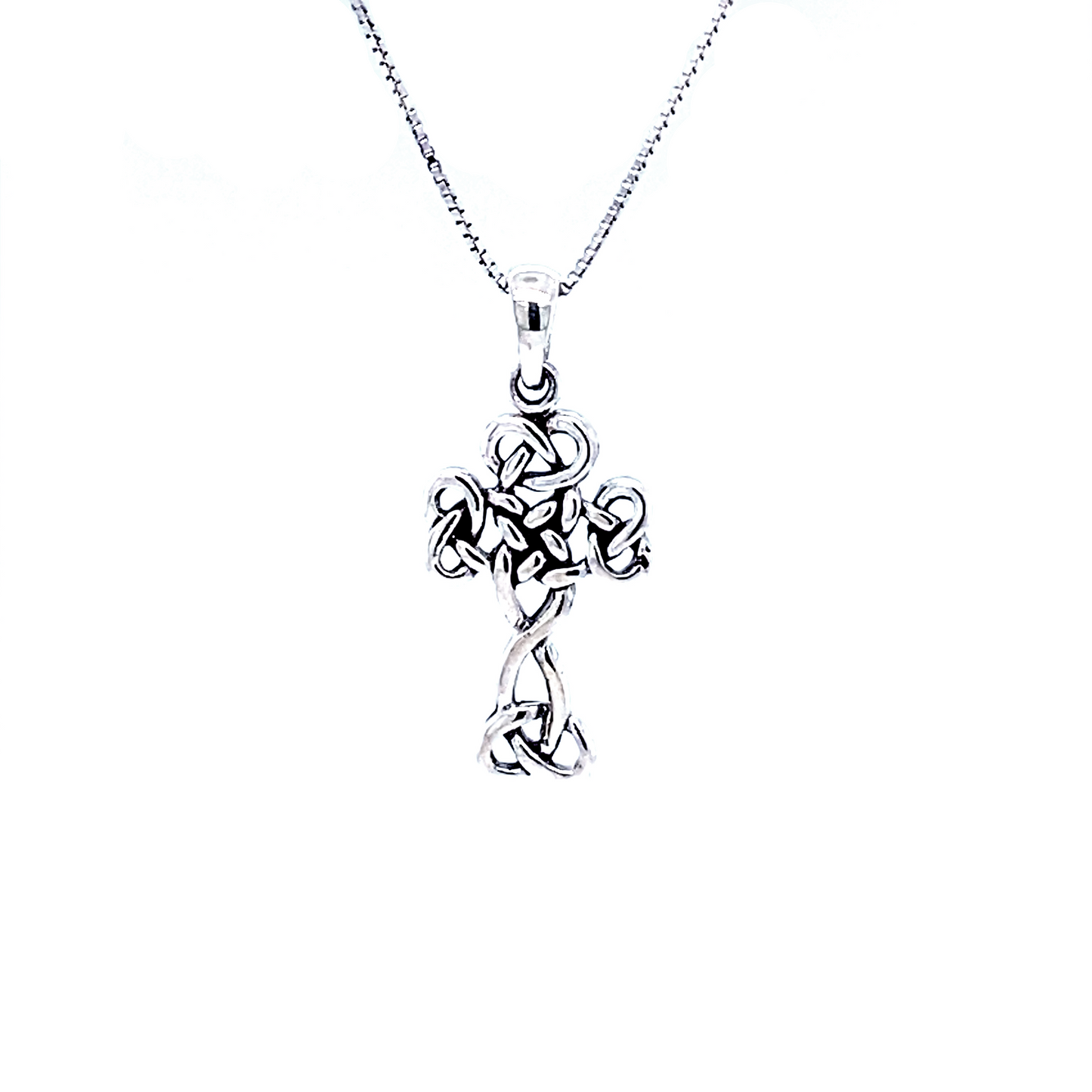 A dainty sterling silver Celtic Knot Cross Pendant.