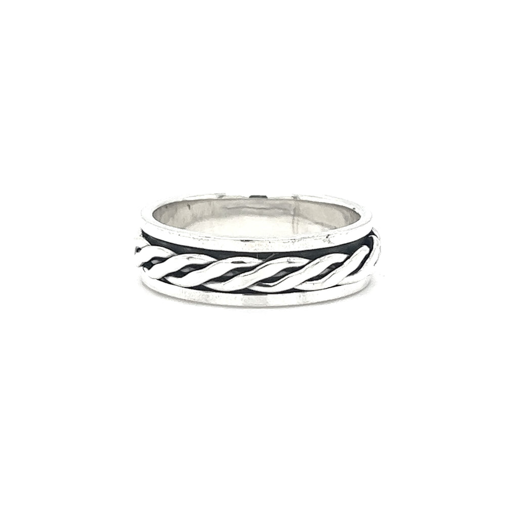 
                  
                    A sleek Spinner Band With Flat Weave Design, providing a calming effect.
                  
                