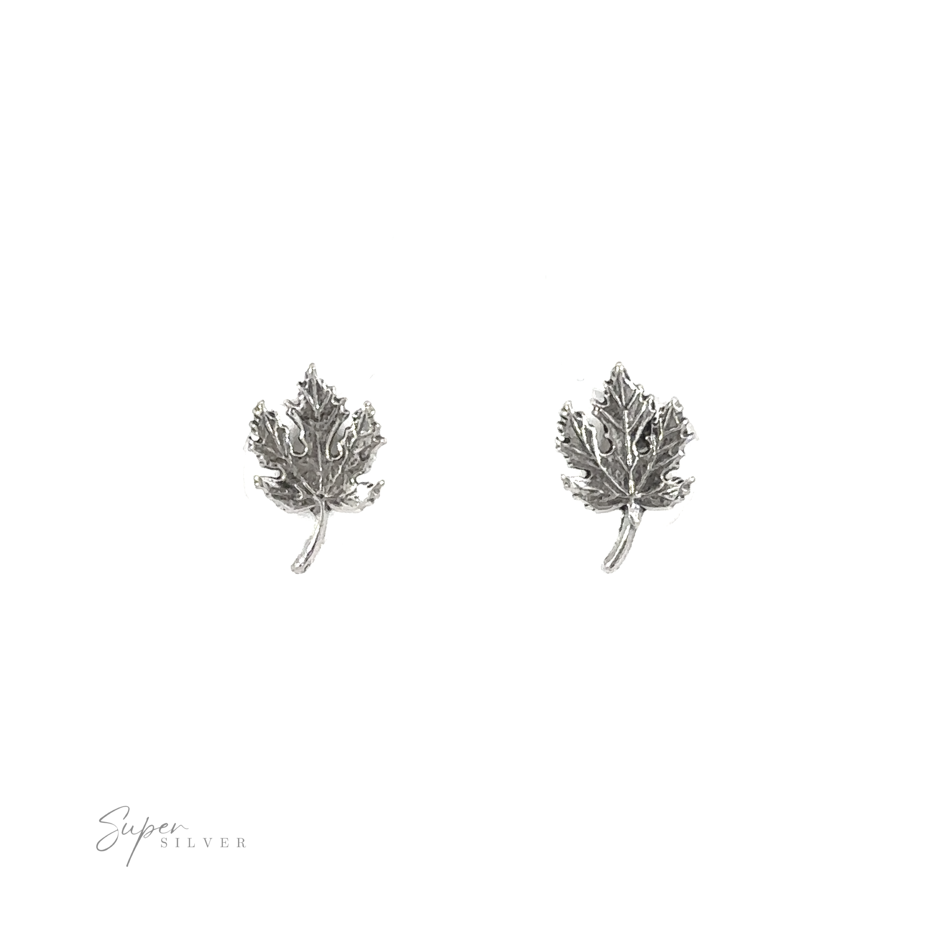 Embrace the changing seasons with these exquisite sterling silver Maple Leaf Studs, radiating autumnal charm.