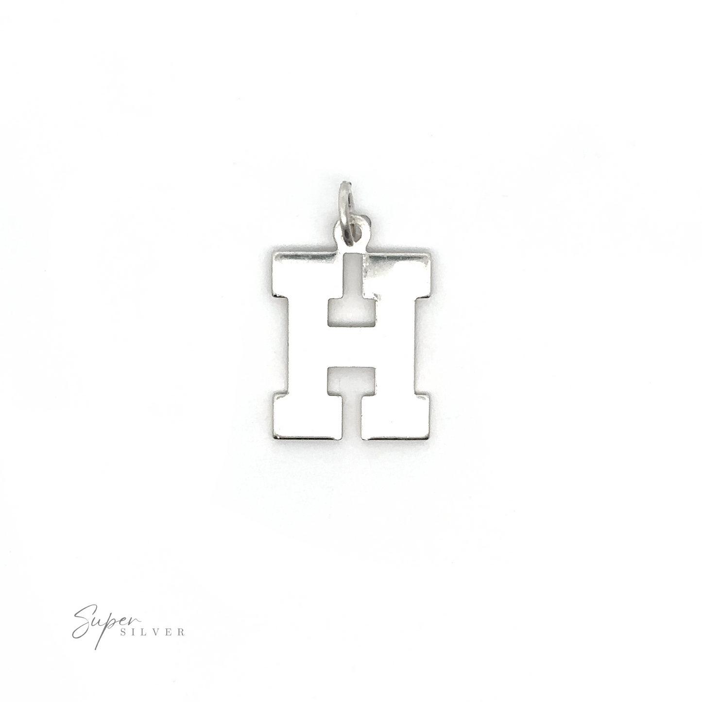 
                  
                    A personalized Alphabet Charms made of .925 Sterling Silver, featuring the letter H.
                  
                