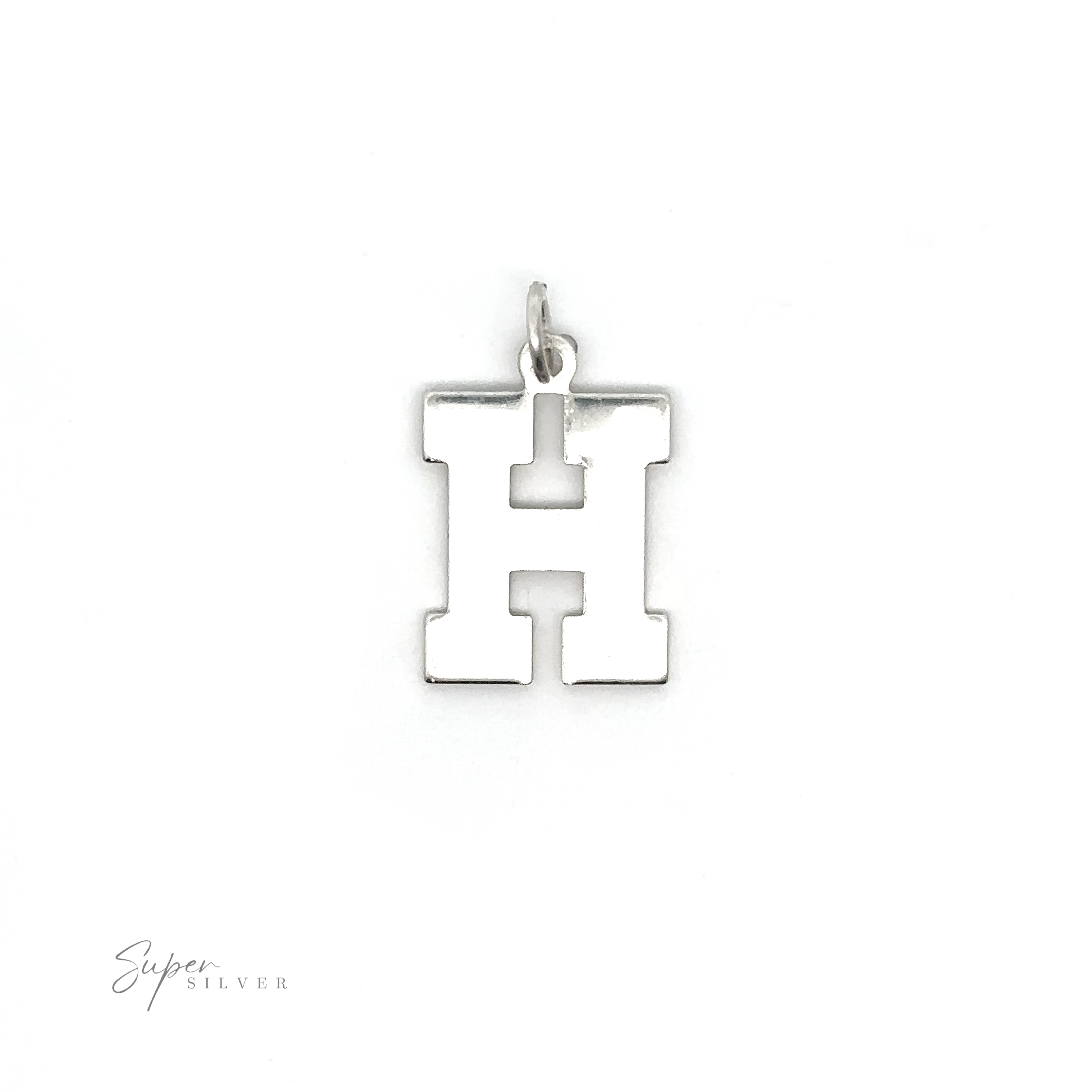 A personalized Alphabet Charms made of .925 Sterling Silver, featuring the letter H.