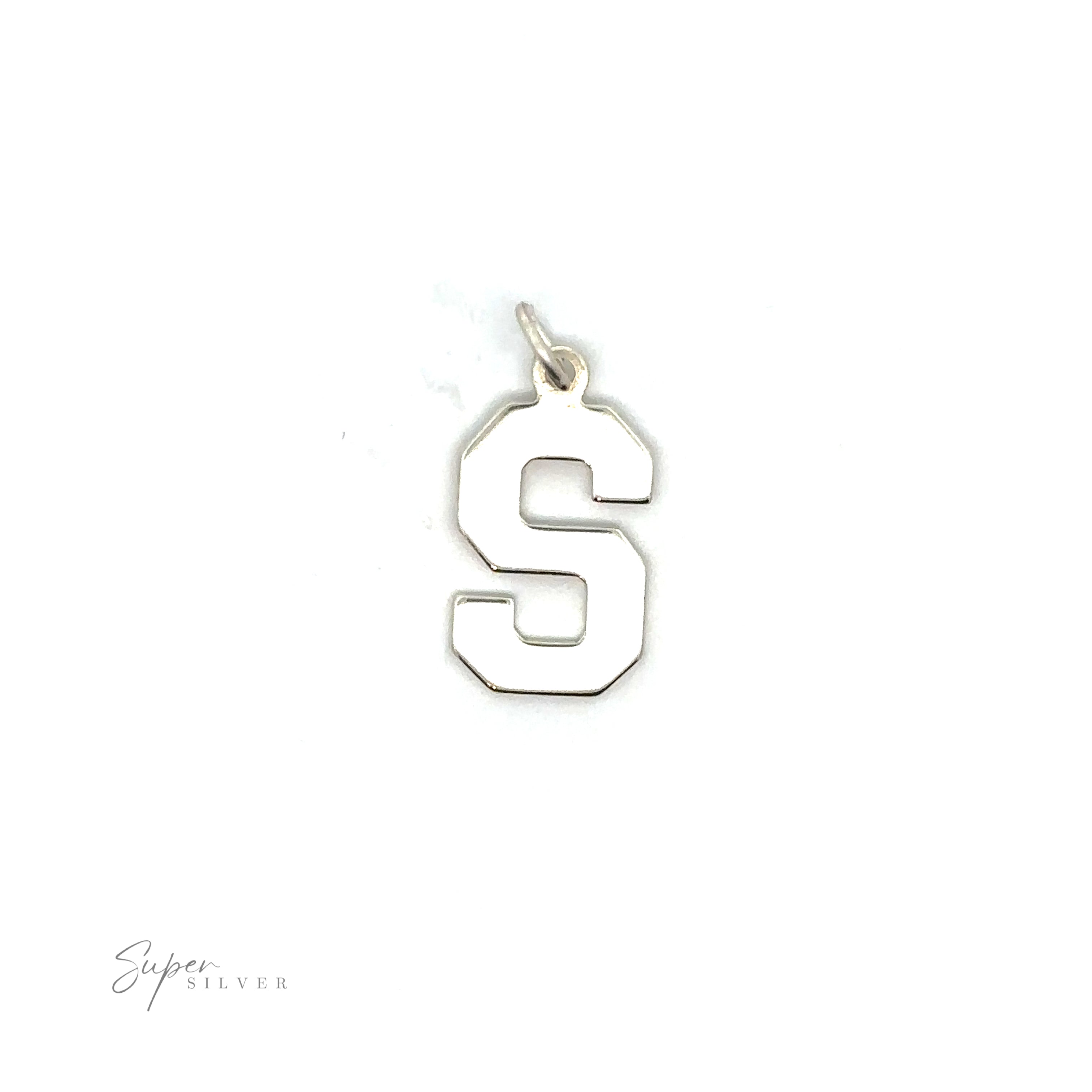 An Alphabet Charms charm personalized with the letter "s" from the alphabet.