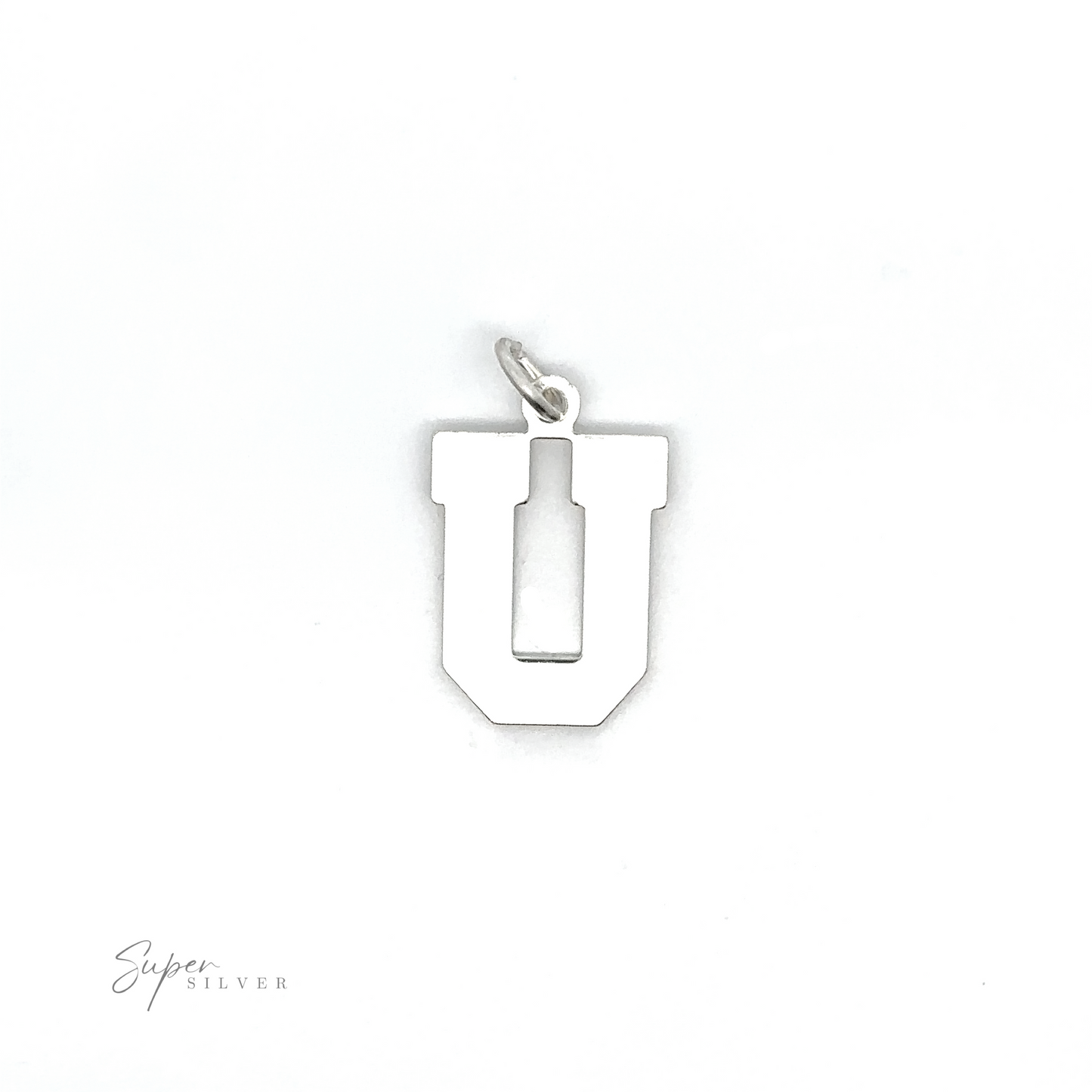 
                  
                    A silver Alphabet Charms on a white background, perfect for personalization.
                  
                