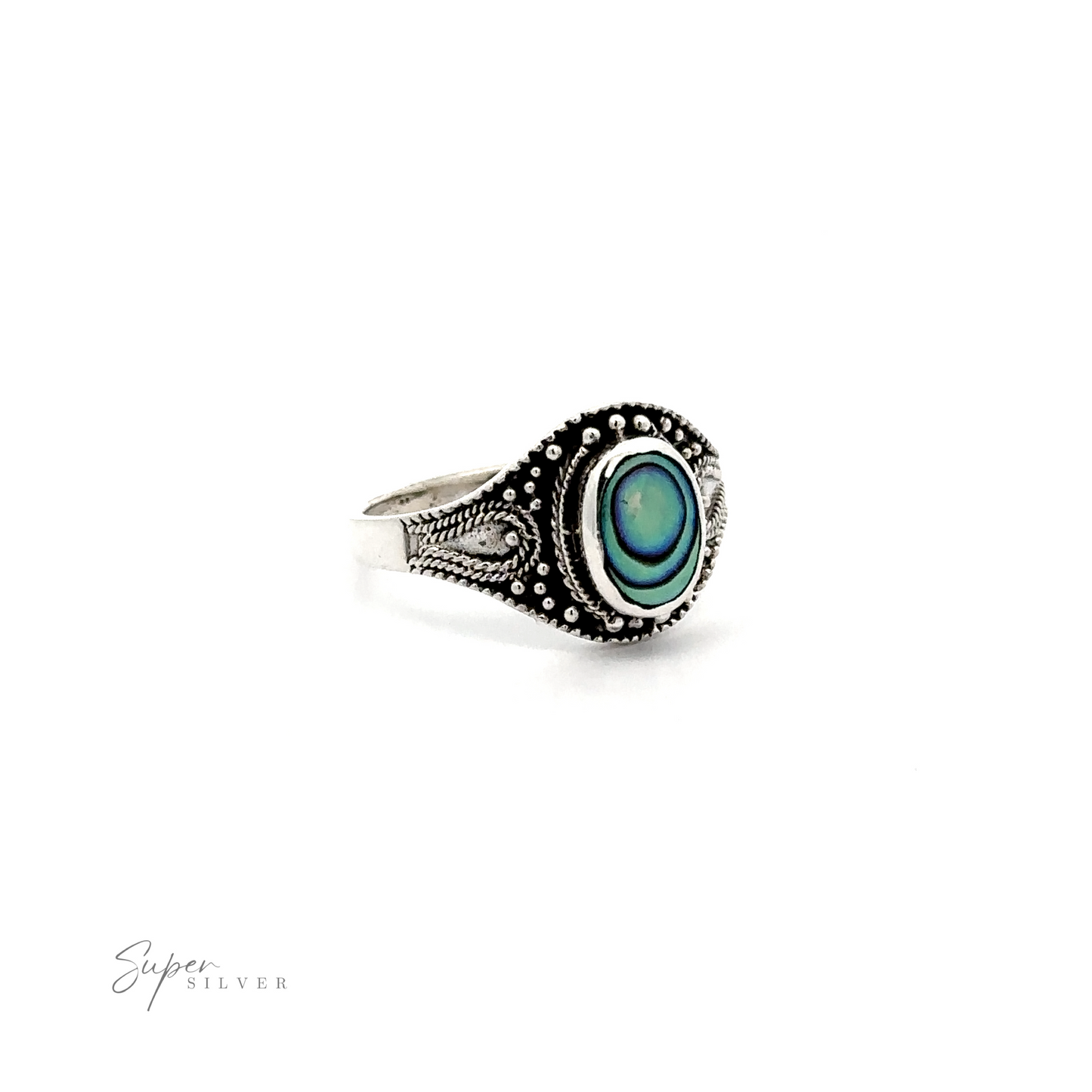 
                  
                    A vintage-chic stone ring with a turquoise stone.
Product Name: Vintage Style Oval Shield Ring with Inlaid Stones.
                  
                