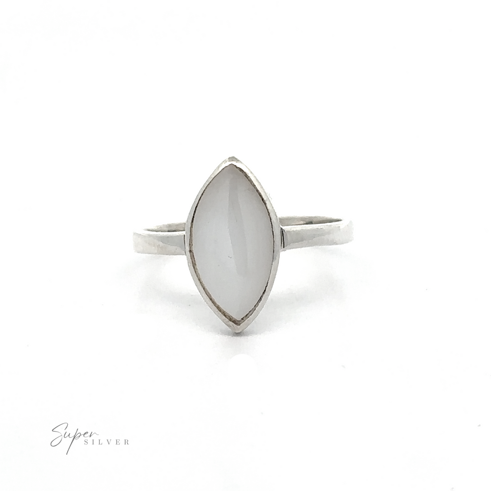 
                  
                    A Classic Marquise Inlaid Stone Ring on a flattering white background.
                  
                