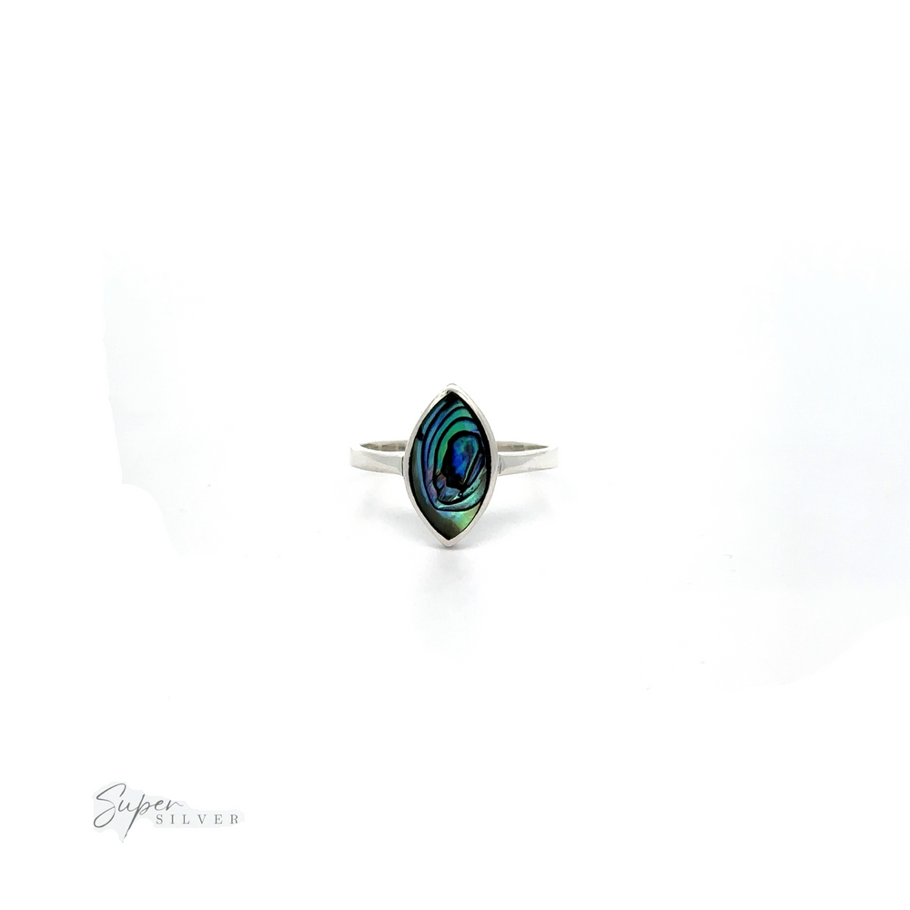 
                  
                    A Classic Marquise Inlaid Stone Ring on a white background.
                  
                
