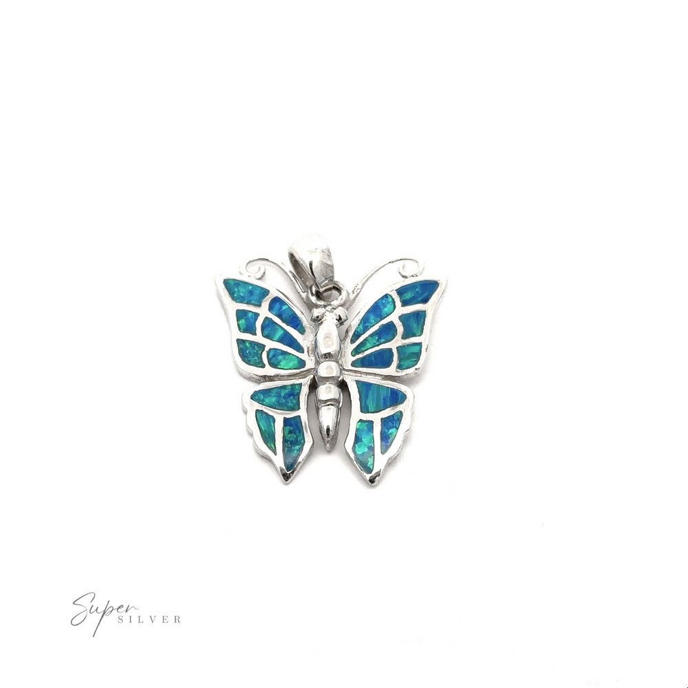 
                  
                    Lab-Created Opal Butterfly Pendant
                  
                