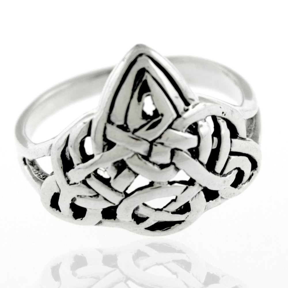
                  
                    .925 Sterling silver Celtic Triangle Ring
                  
                