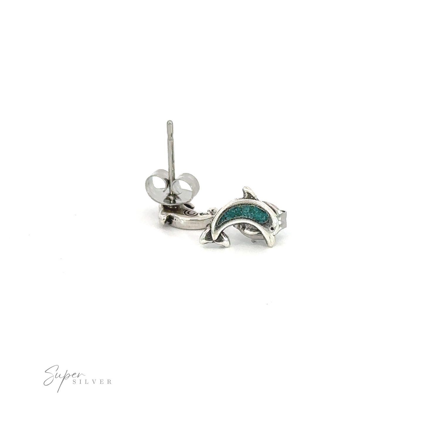 Turquoise Dolphin Studs earrings.