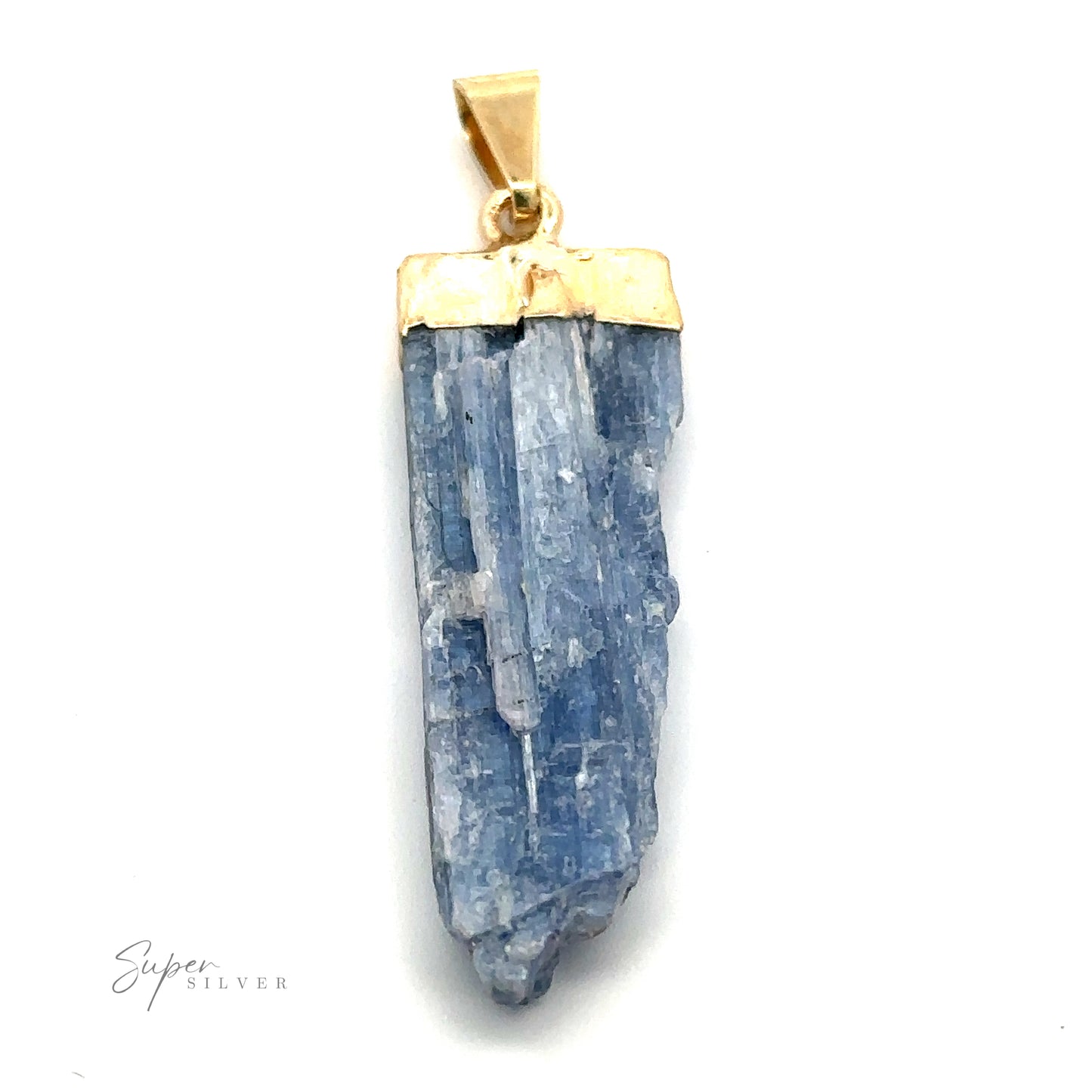 
                  
                    A Raw Crystal Pendant With Gold Cap, set against a white background.
                  
                
