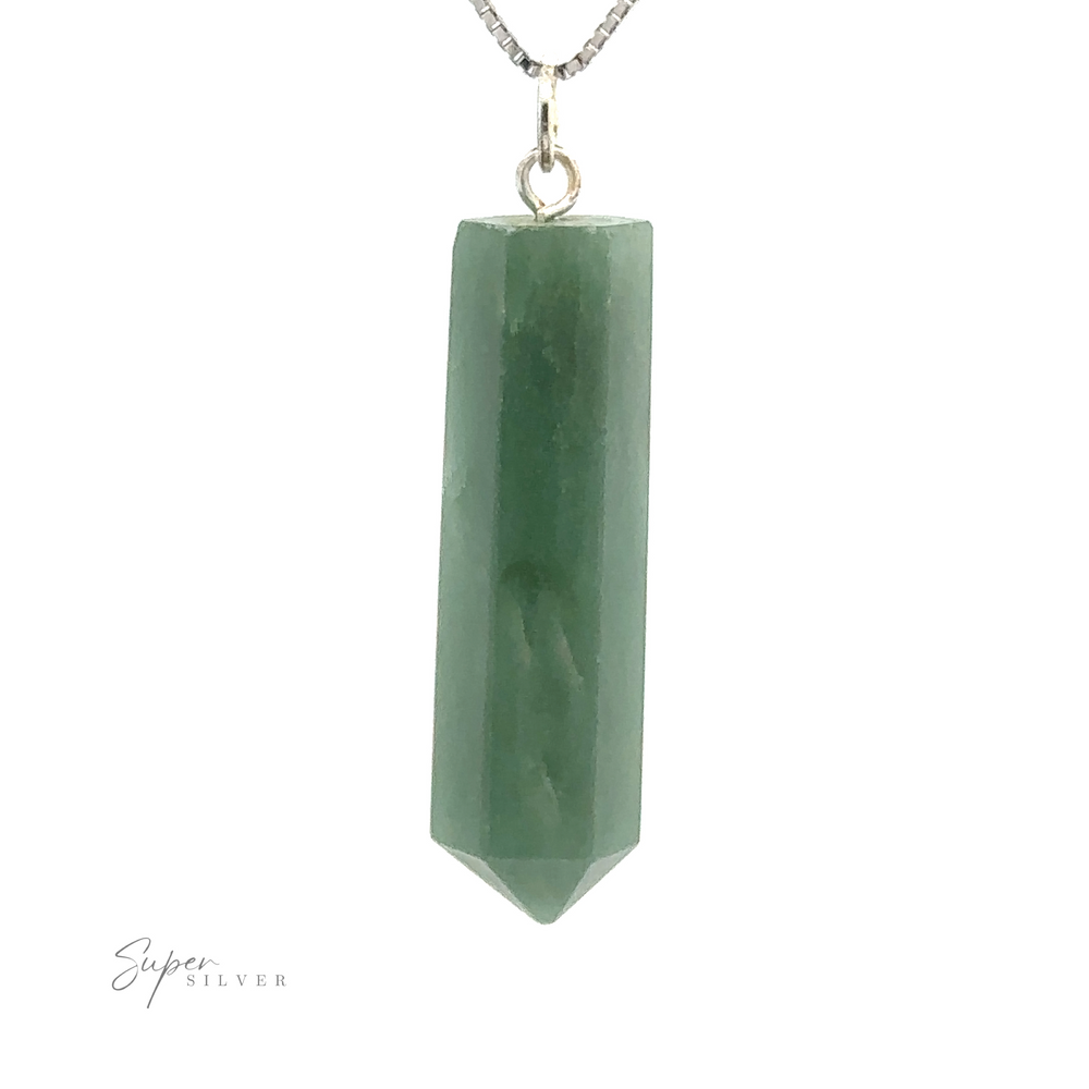 
                  
                    A Raw Stone Obelisk Pendant on a mixed metals silver chain.
                  
                