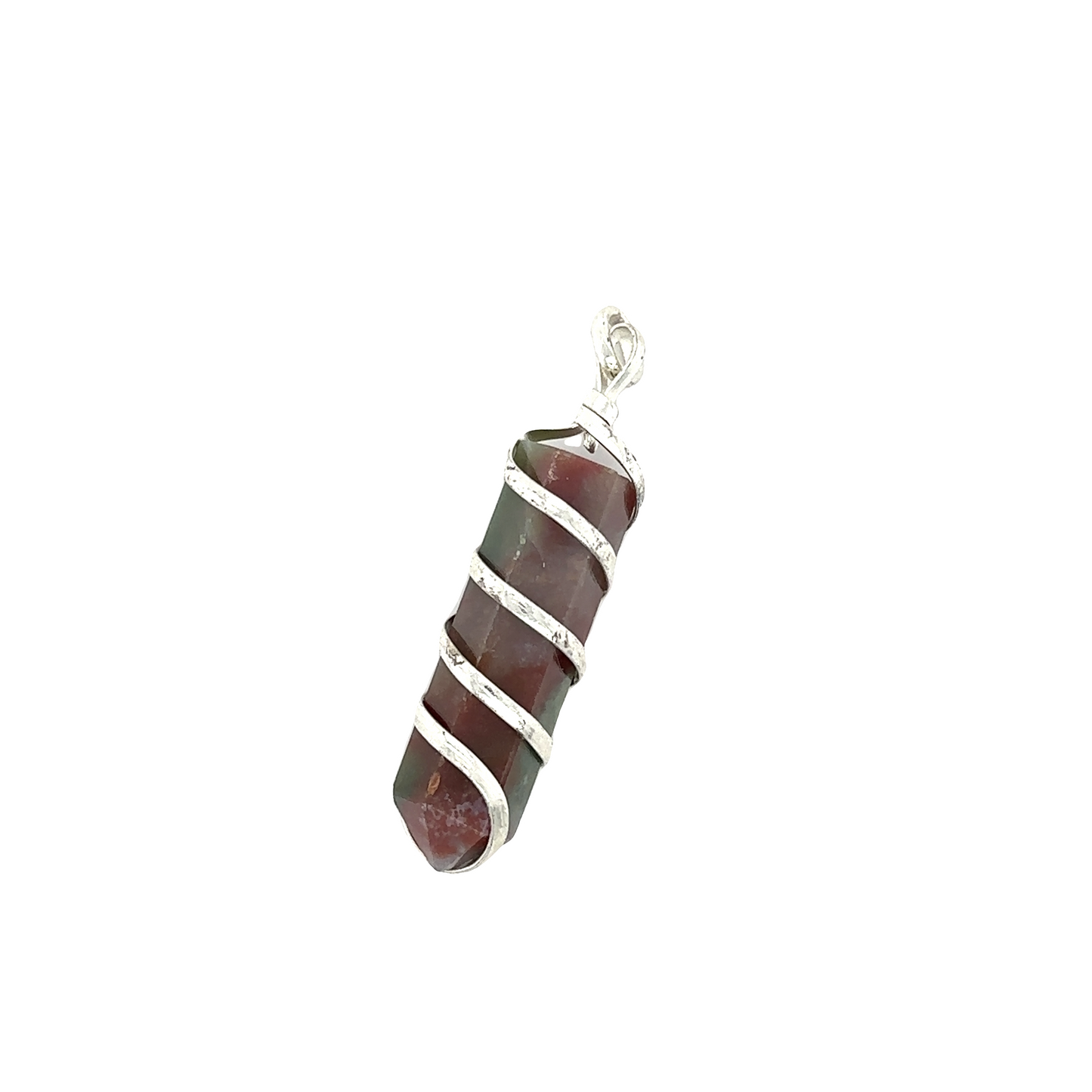 
                  
                    An everyday wear Spiral Wire Wrapped Stone Pendant featuring a genuine red stone by Super Silver.
                  
                