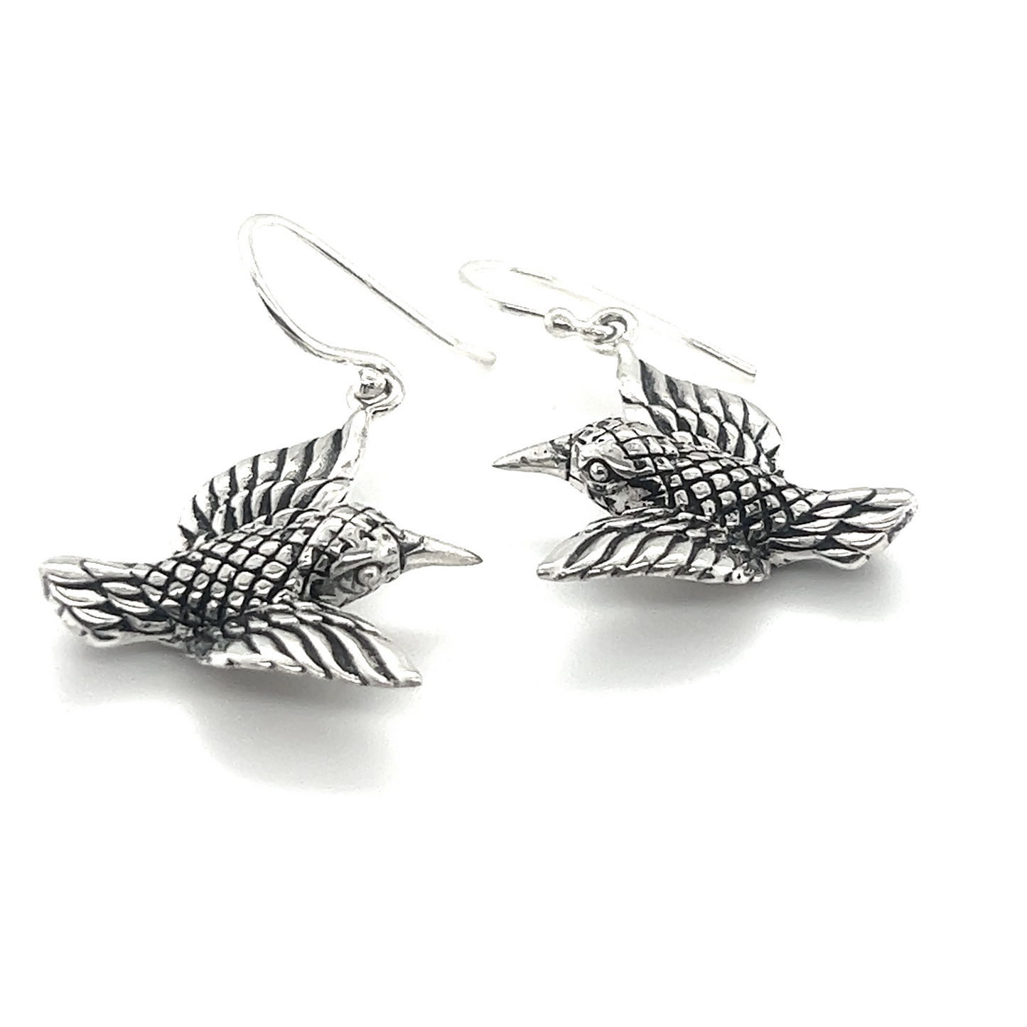 Detailed Hummingbird earrings by Super Silver.