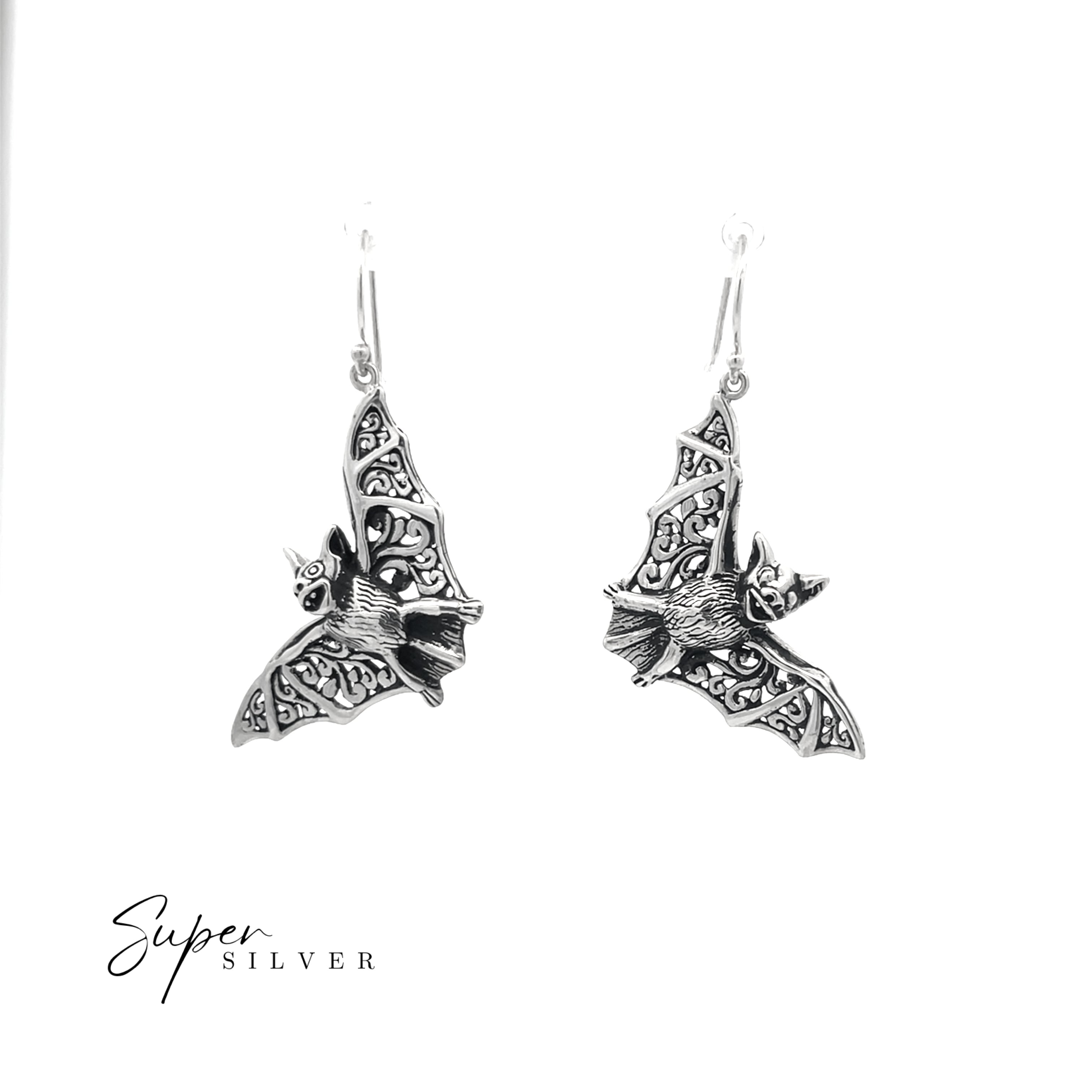 Filigree Bat Earrings