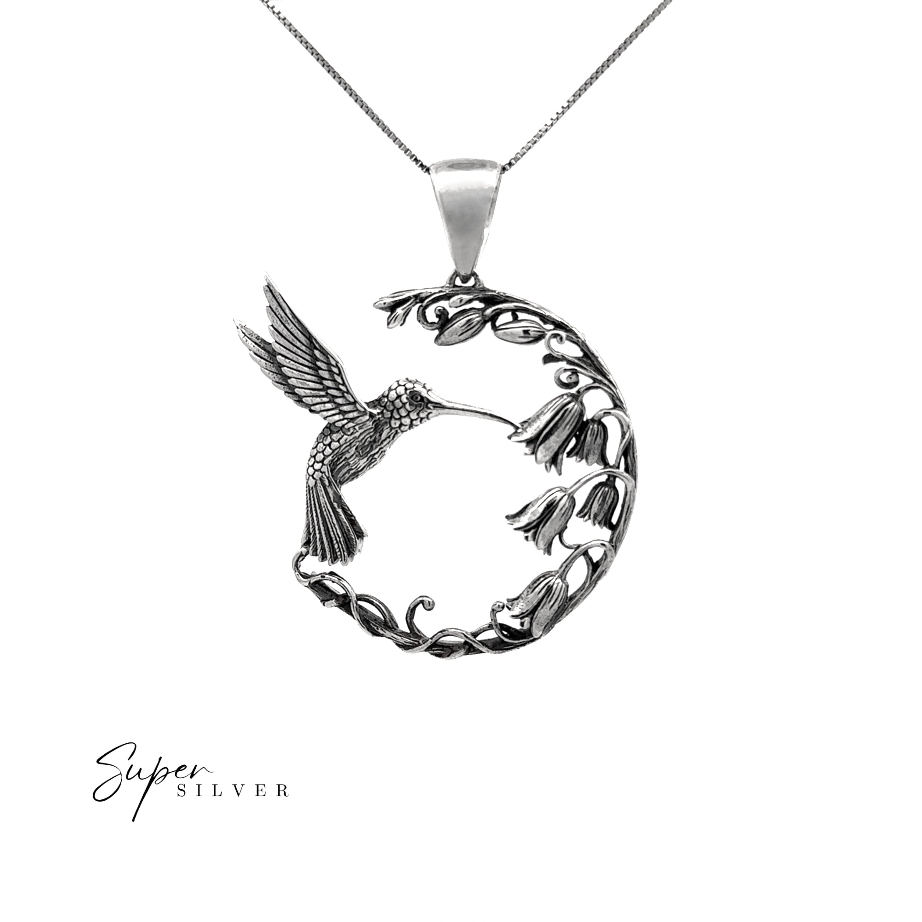 Floral Hummingbird Pendant