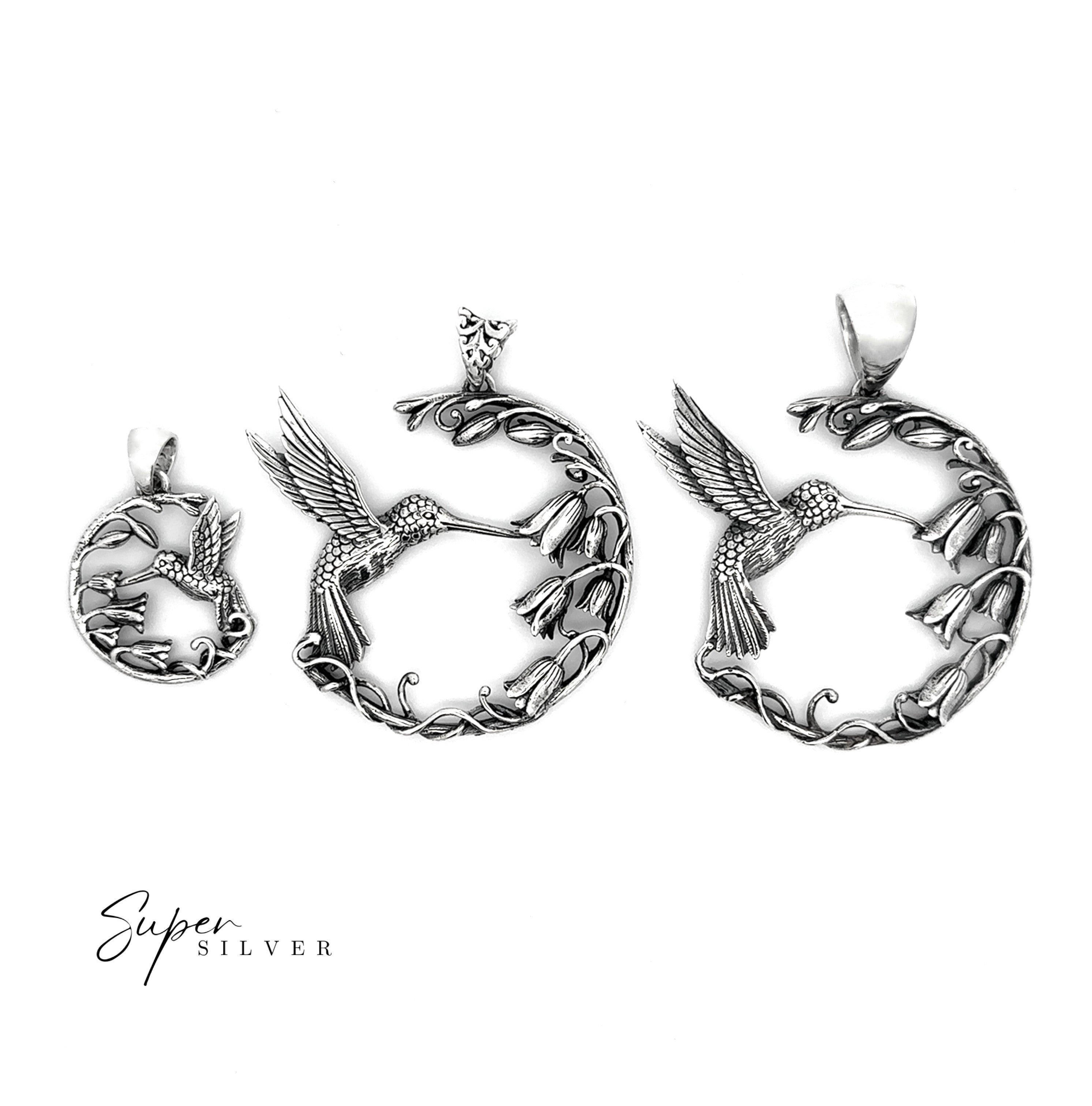 Floral Hummingbird Pendant