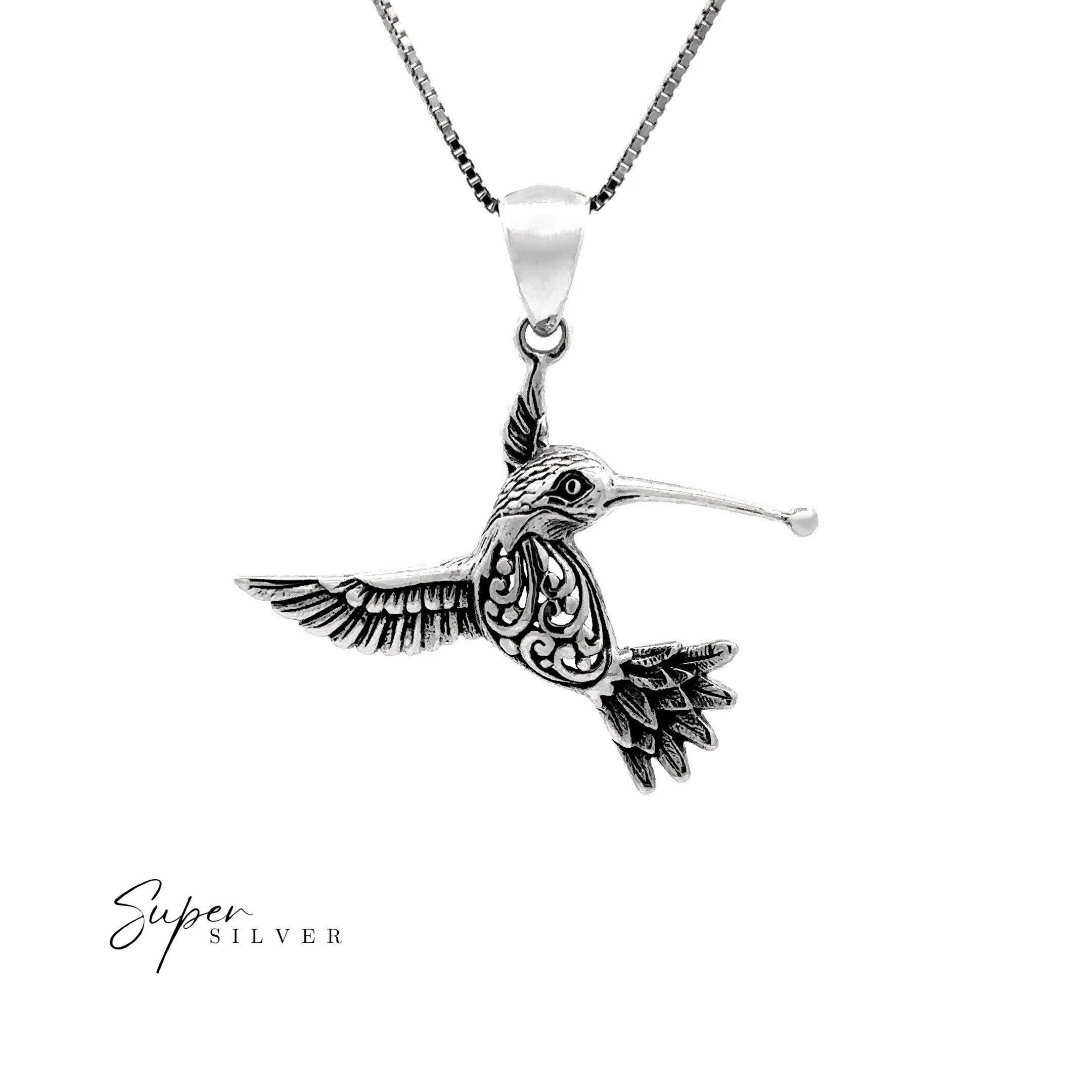 Filigree Hummingbird Pendant