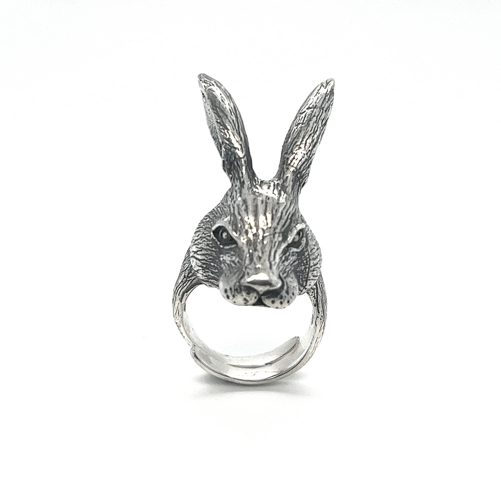 An exquisite Impressive Rabbit Ring from our artisan collection, showcased on a clean white background.