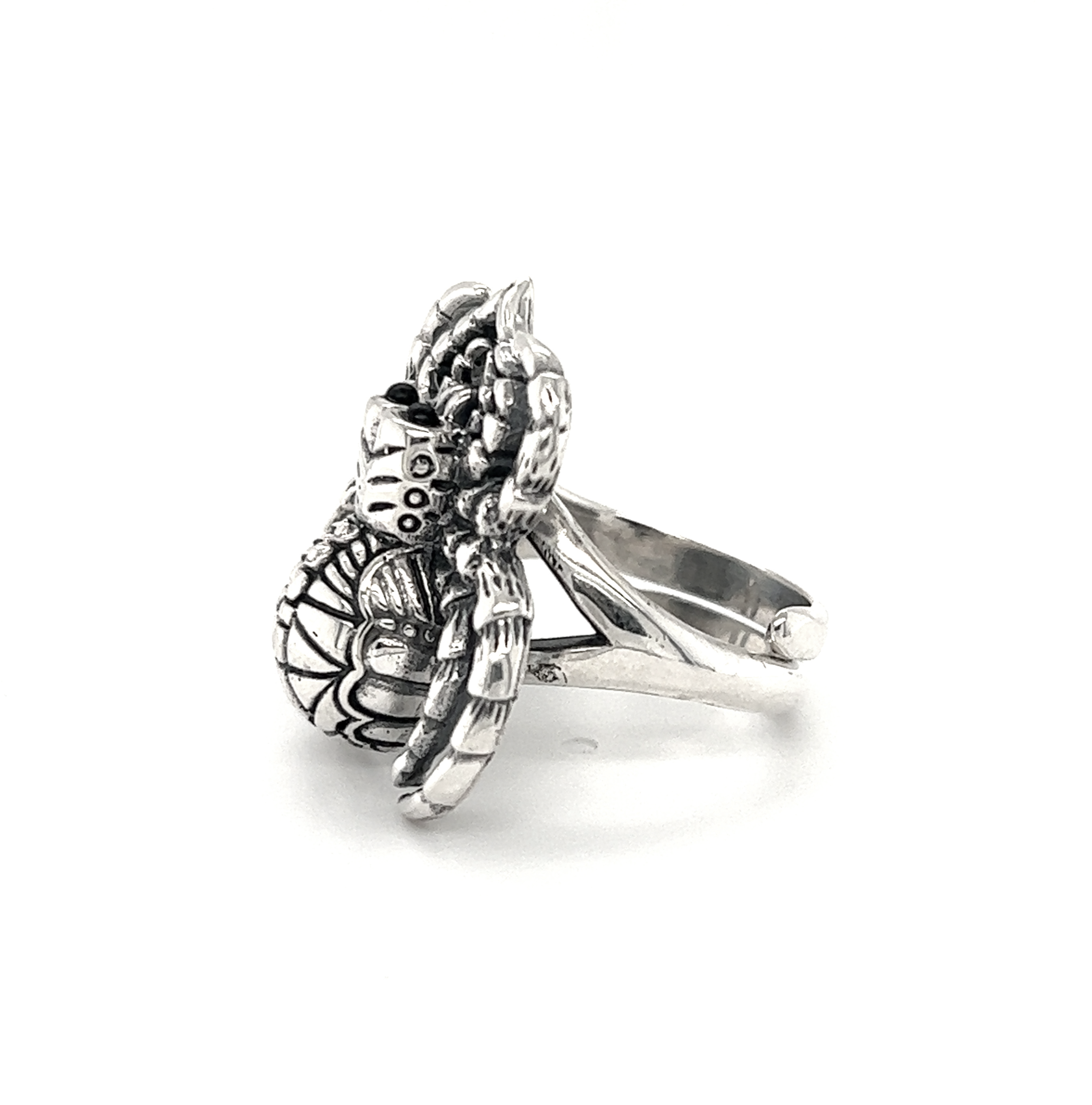 Sterling Silver Black Widow Ring – Empty Casket