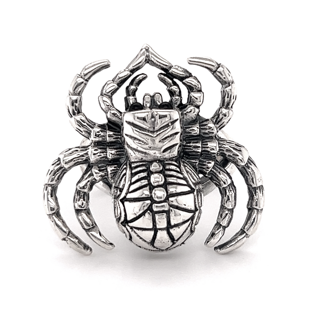 
                  
                    An adjustable Statement Spider Ring made of .925 Sterling Silver, showcased on a pristine white background.
                  
                