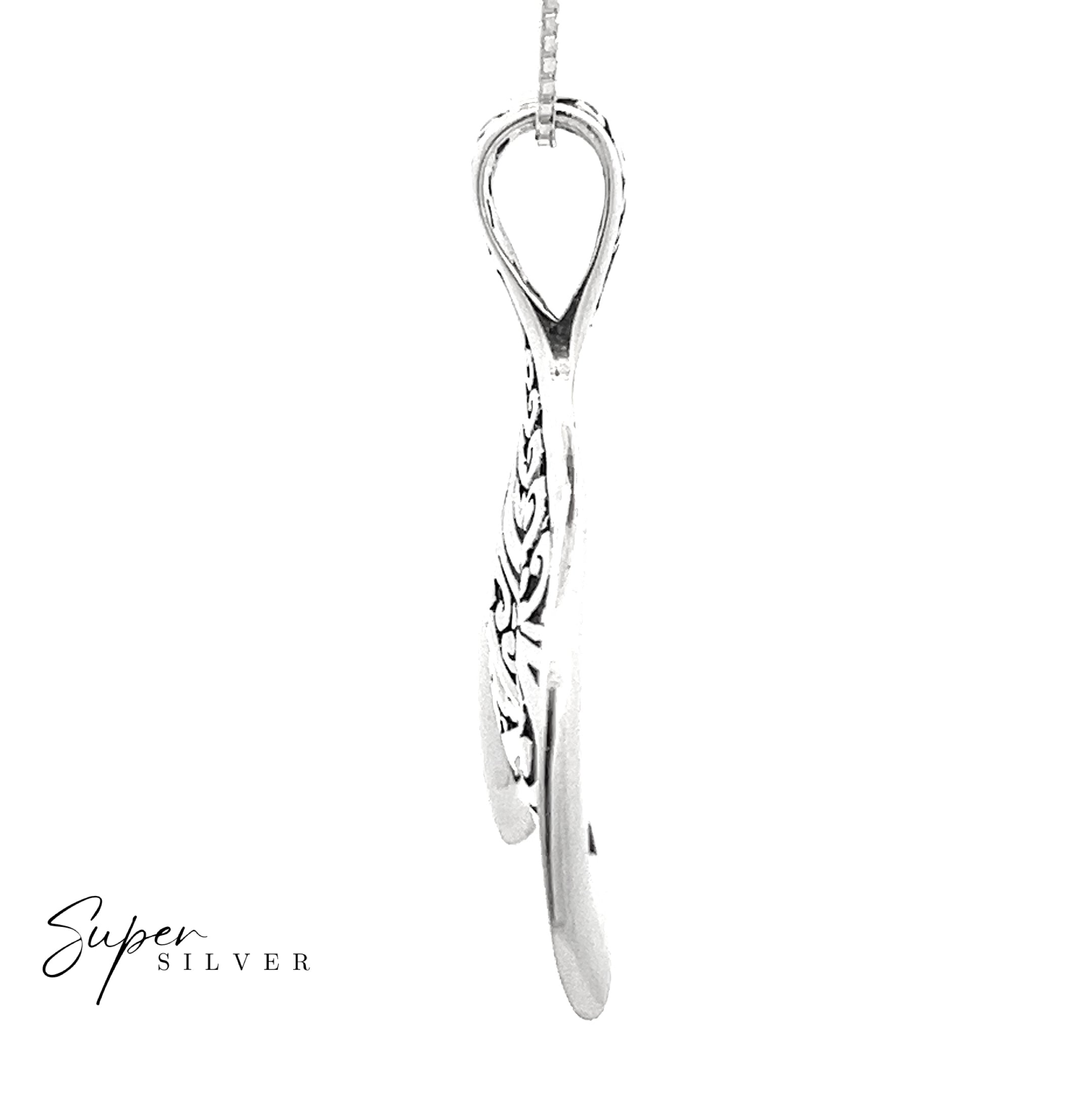 Stunning Full Filigree Whale Tail Pendant