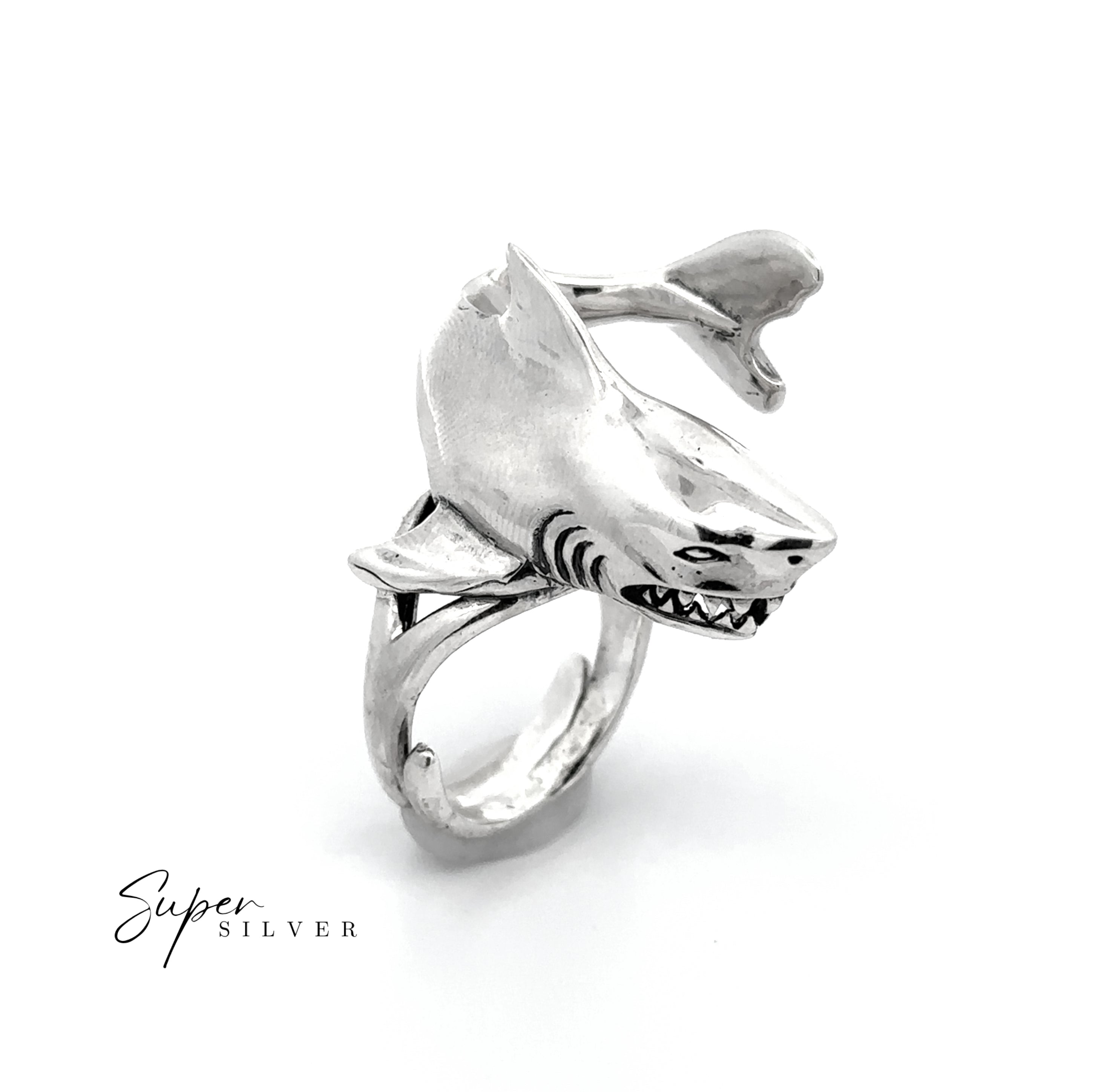Fierce Great White Shark Ring