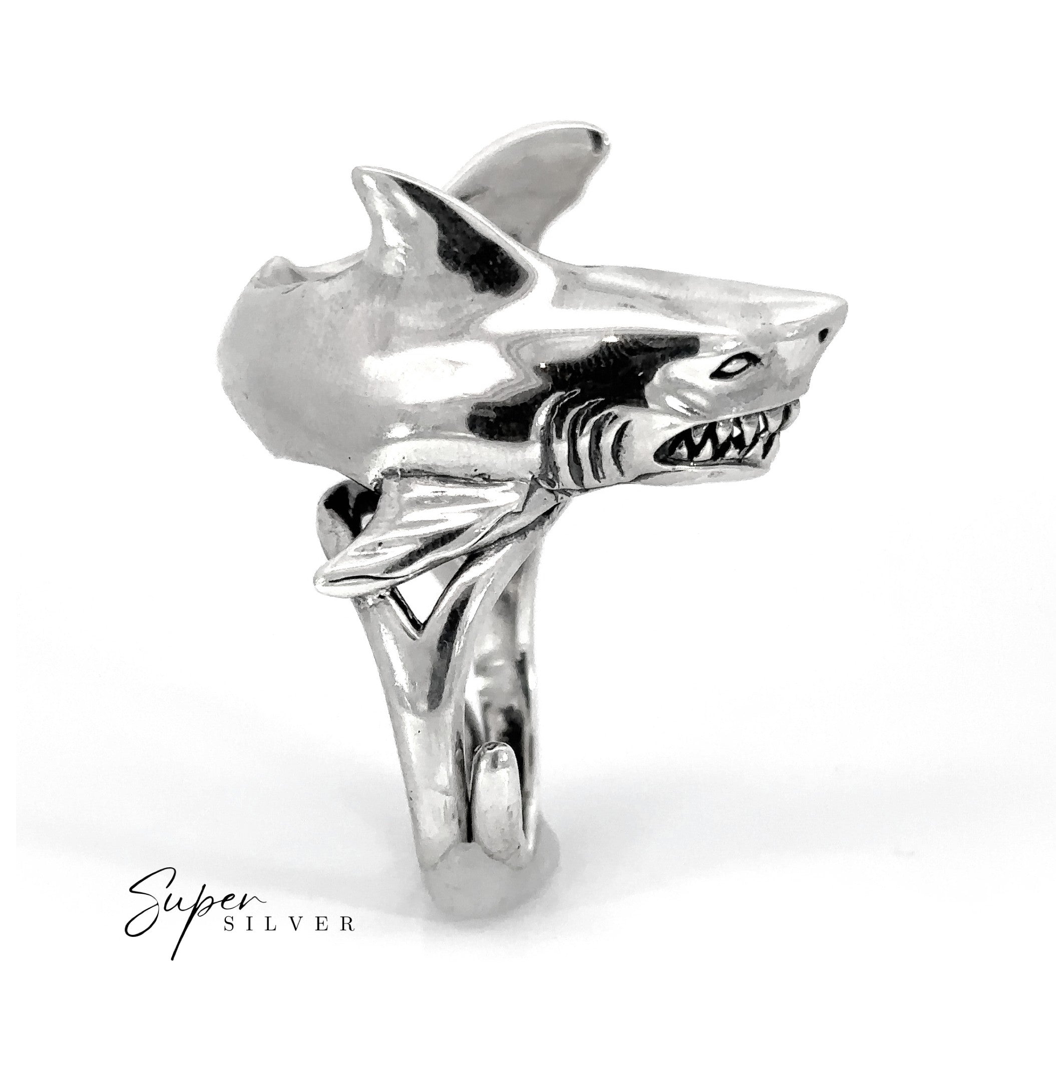 Fierce Great White Shark Ring