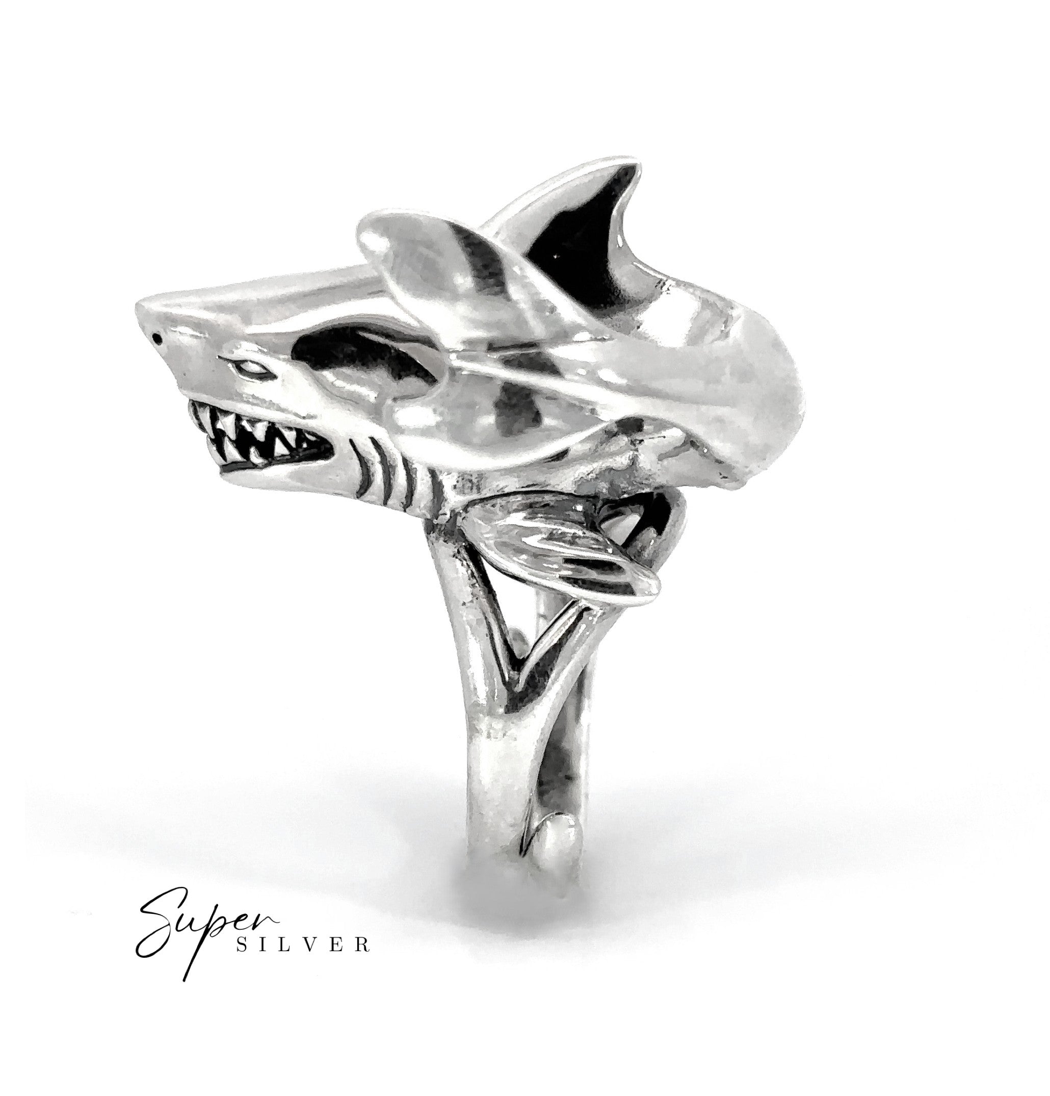 Fierce Great White Shark Ring