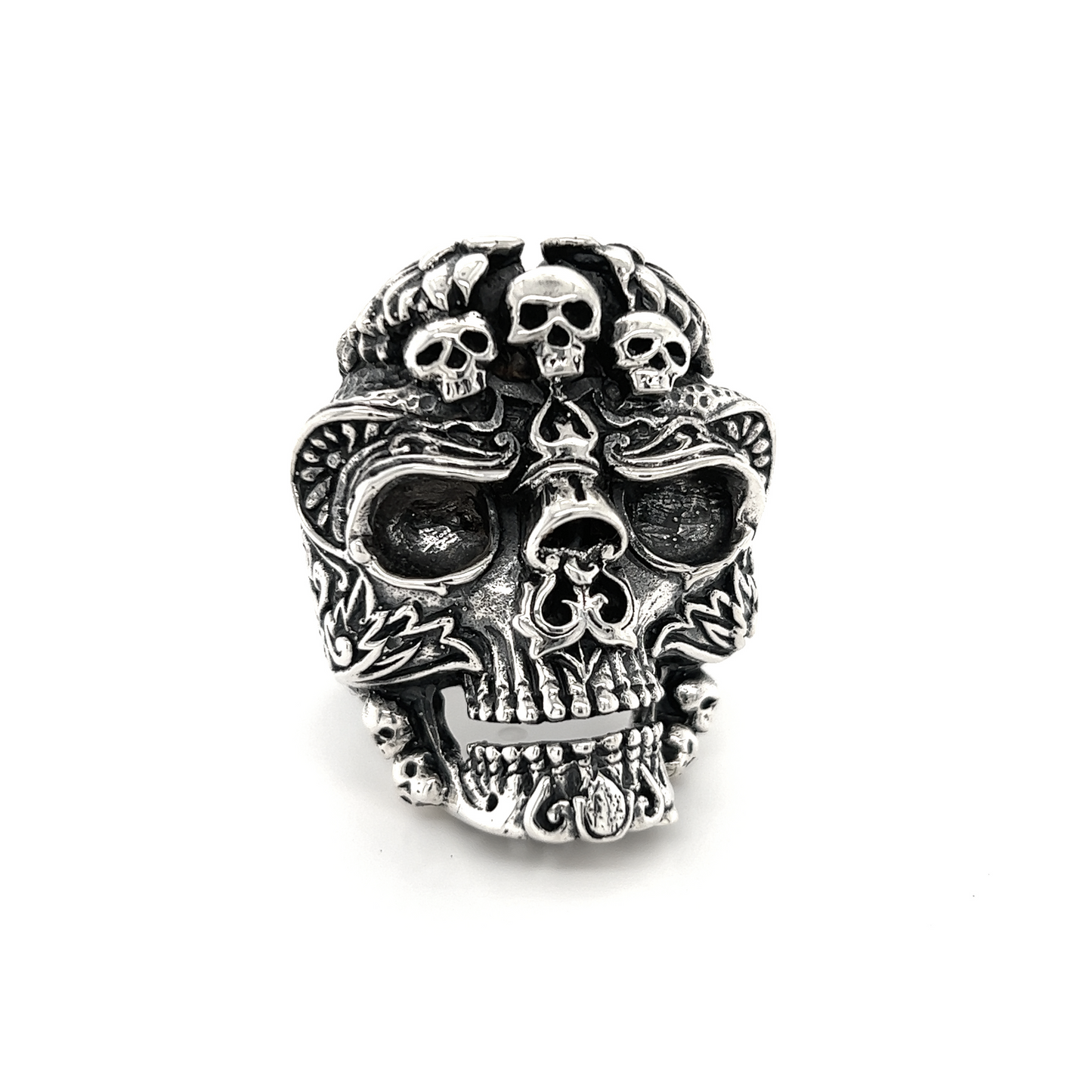 
                  
                    An Exquisite Skull Ring, a part of an exclusive jewelry line featuring intricately designed skulls.
                  
                
