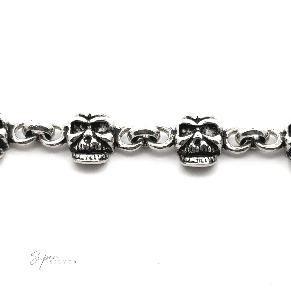 A Skull Bracelet with skull links.