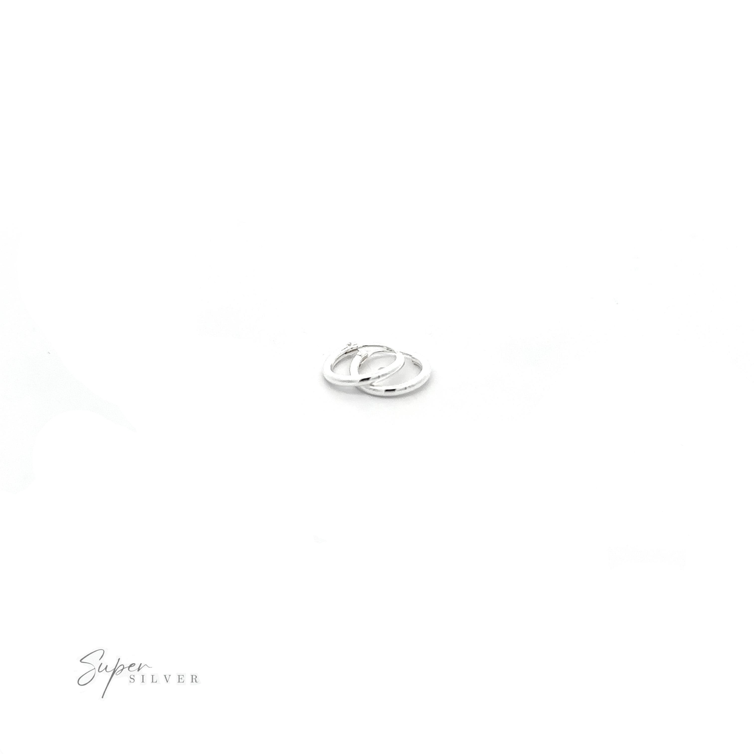 A versatile 1.5mm Infinity Hoop earring with a minimalist flair, showcased elegantly against a white background.