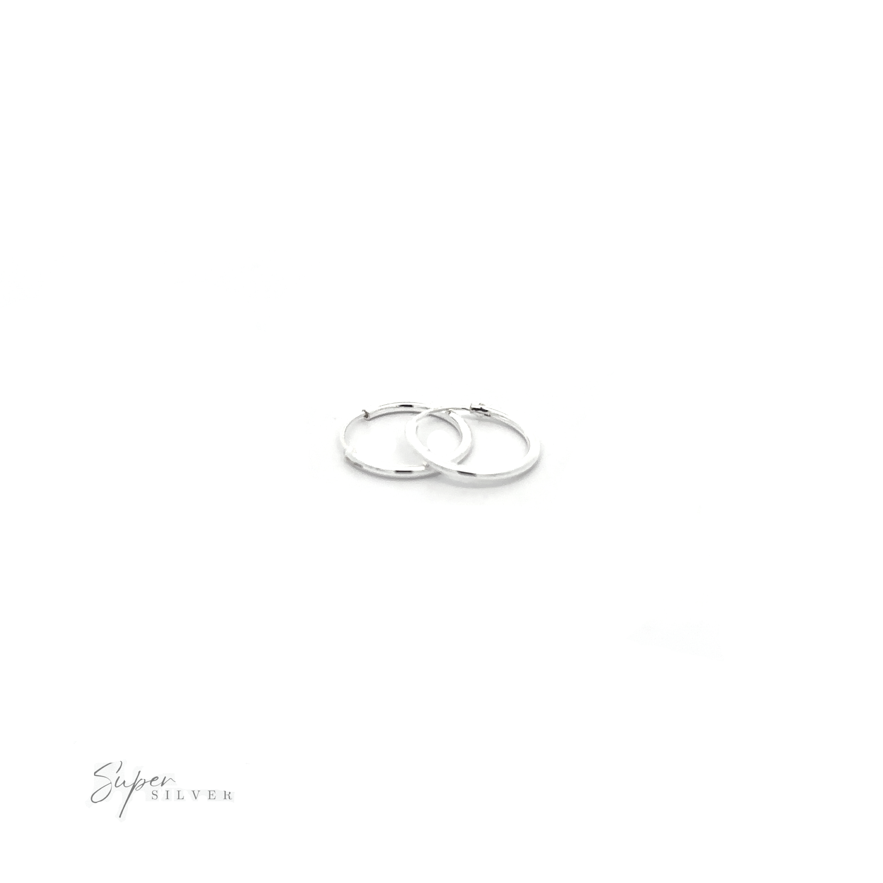 A versatile pair of 1.5mm Infinity Hoops with a minimalist flair, showcased on a white background.