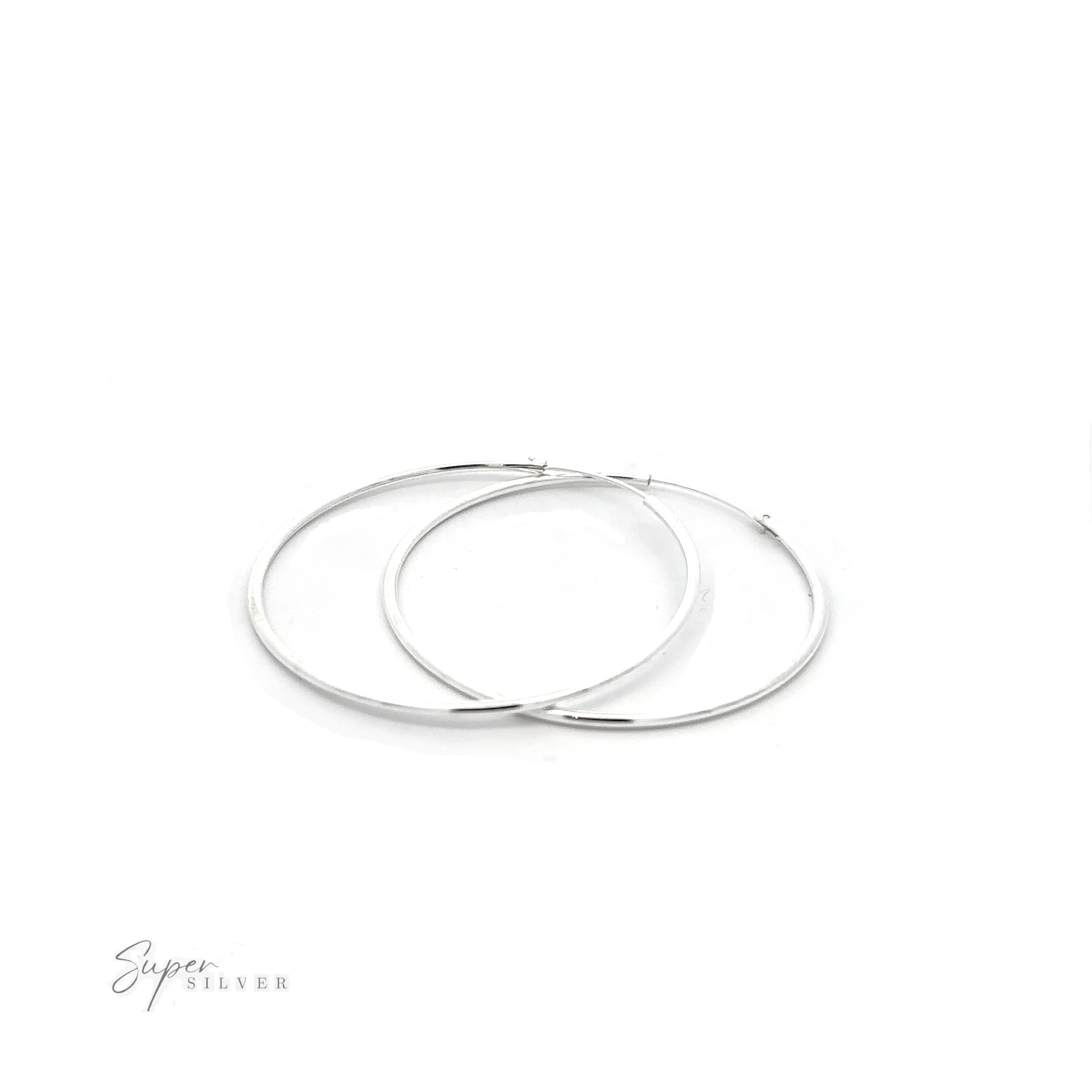 A pair of versatile 1.5mm Infinity Hoops with a minimalist flair on a white background.