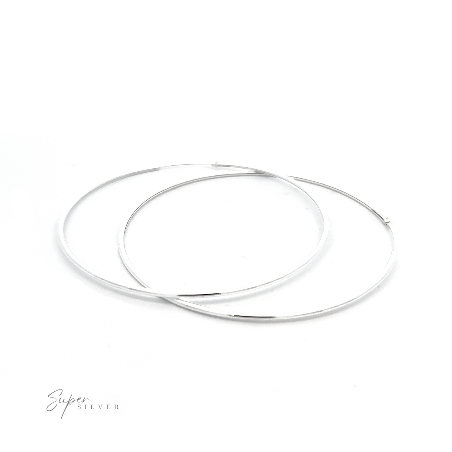 
                  
                    A pair of versatile 1.5mm Infinity Hoops with a minimalist flair displayed on a plain white background.
                  
                