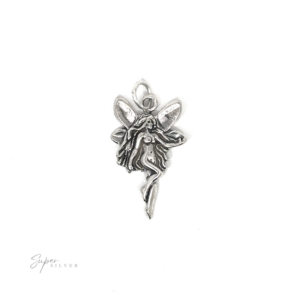 
                  
                    A silver Sideways Facing Fairy Charm with enchantment.
                  
                