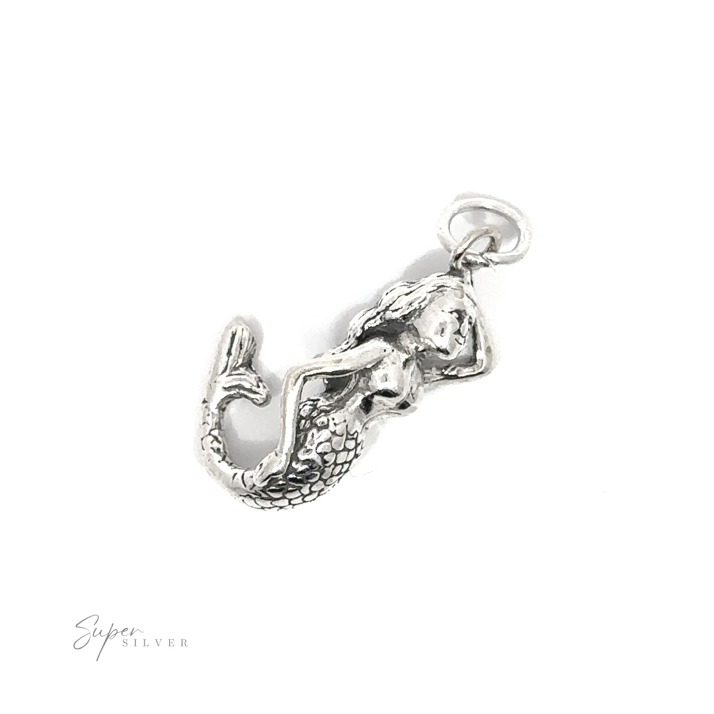 An enchanting Small Mermaid Charm on a white background.