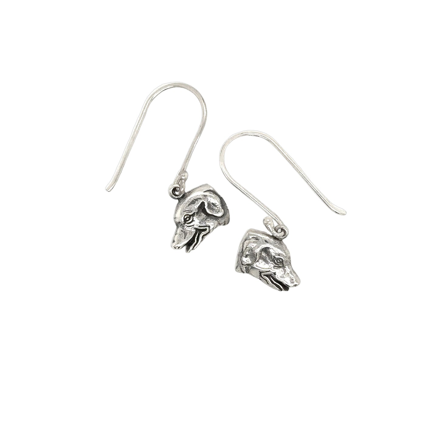 
                  
                    A pair of Dog Earrings by Super Silver, with a skull on them, made of .925 Silver.
                  
                