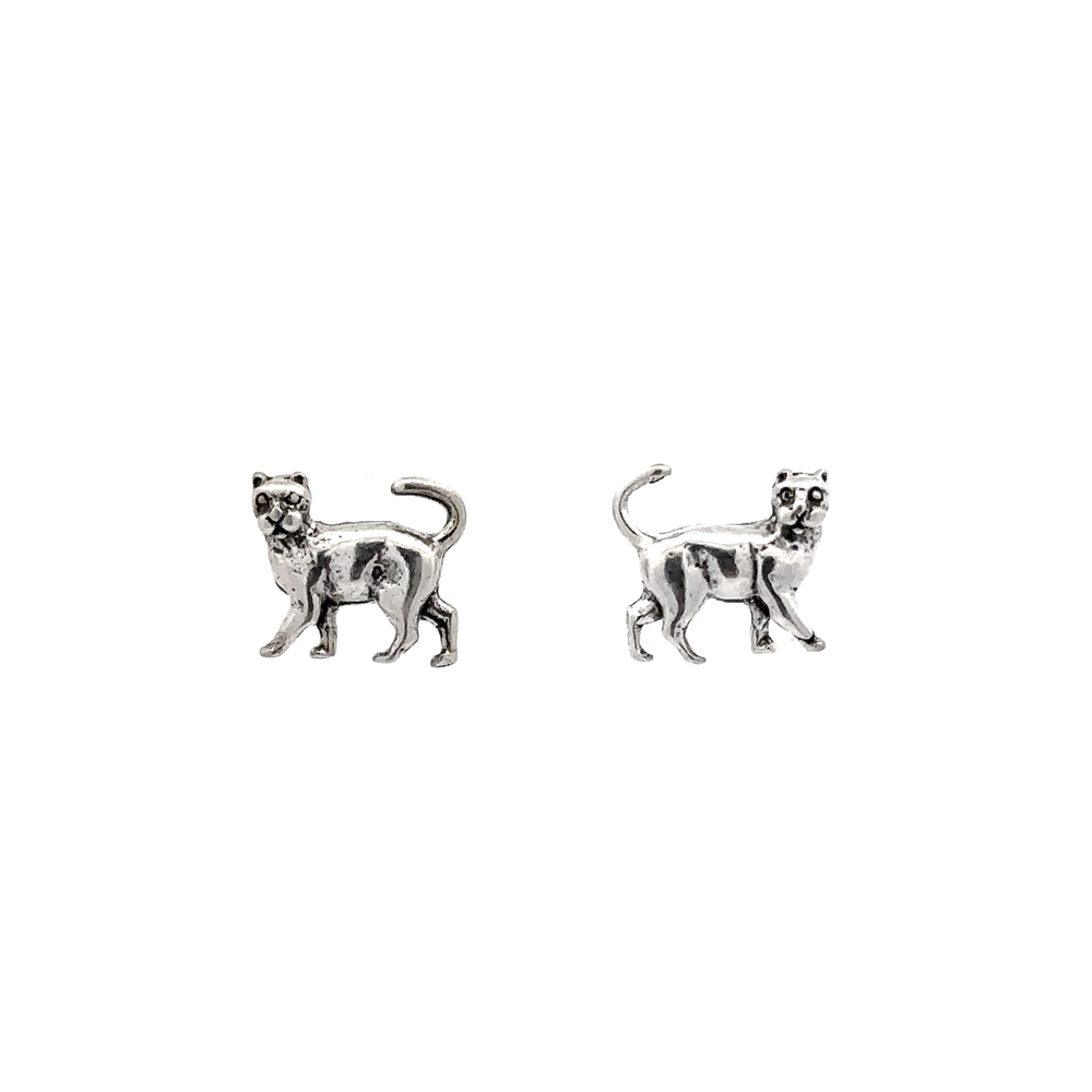 A pair of Cat Studs on a white background.