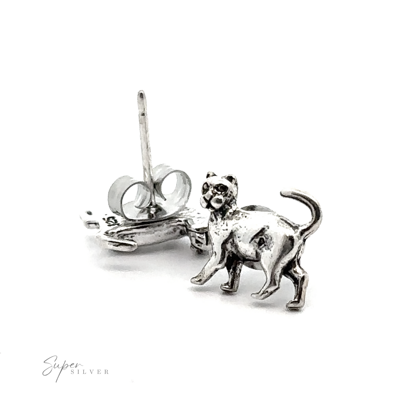 A Cat Studs earring on a white background.