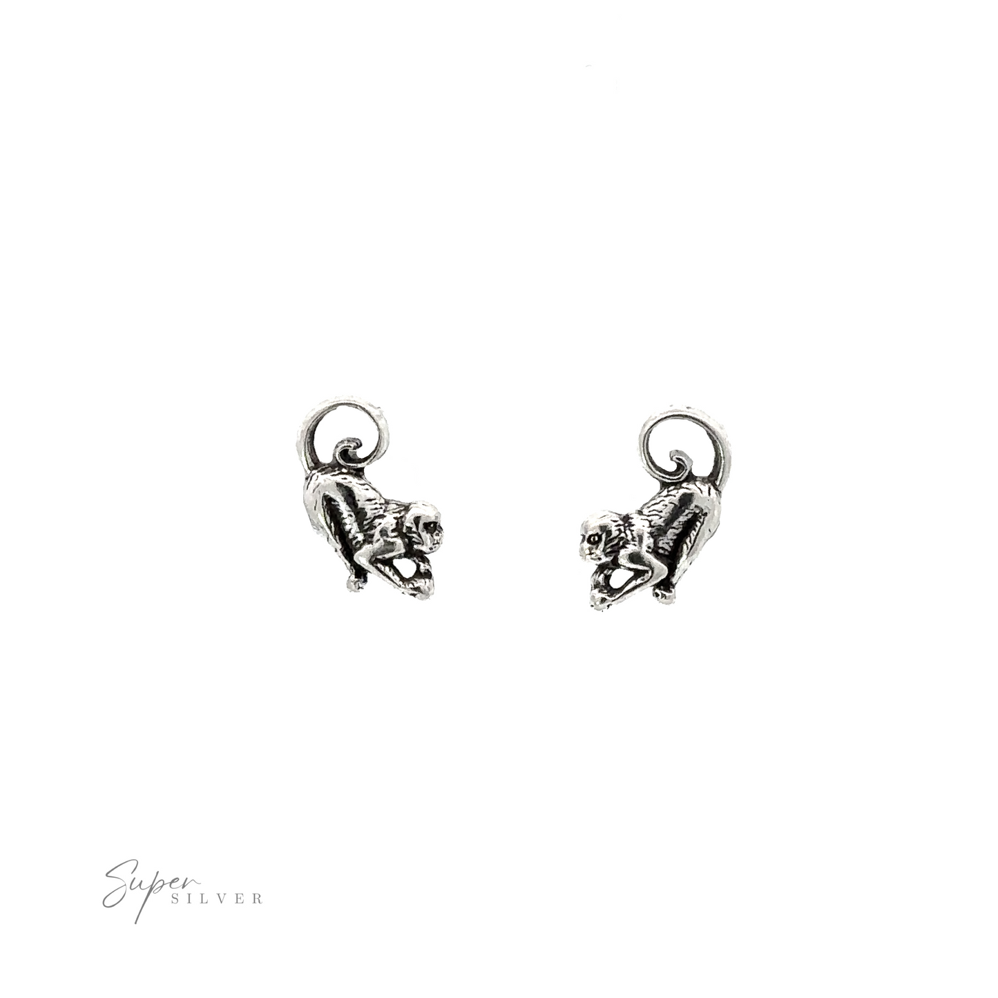 A pair of Monkey Studs earrings.