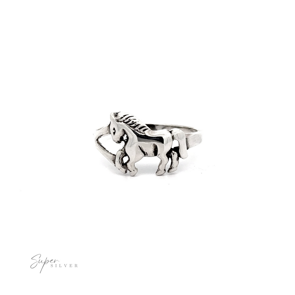 
                  
                    An elegant Sterling Silver Horse Ring perfect for any equestrian lover.
                  
                