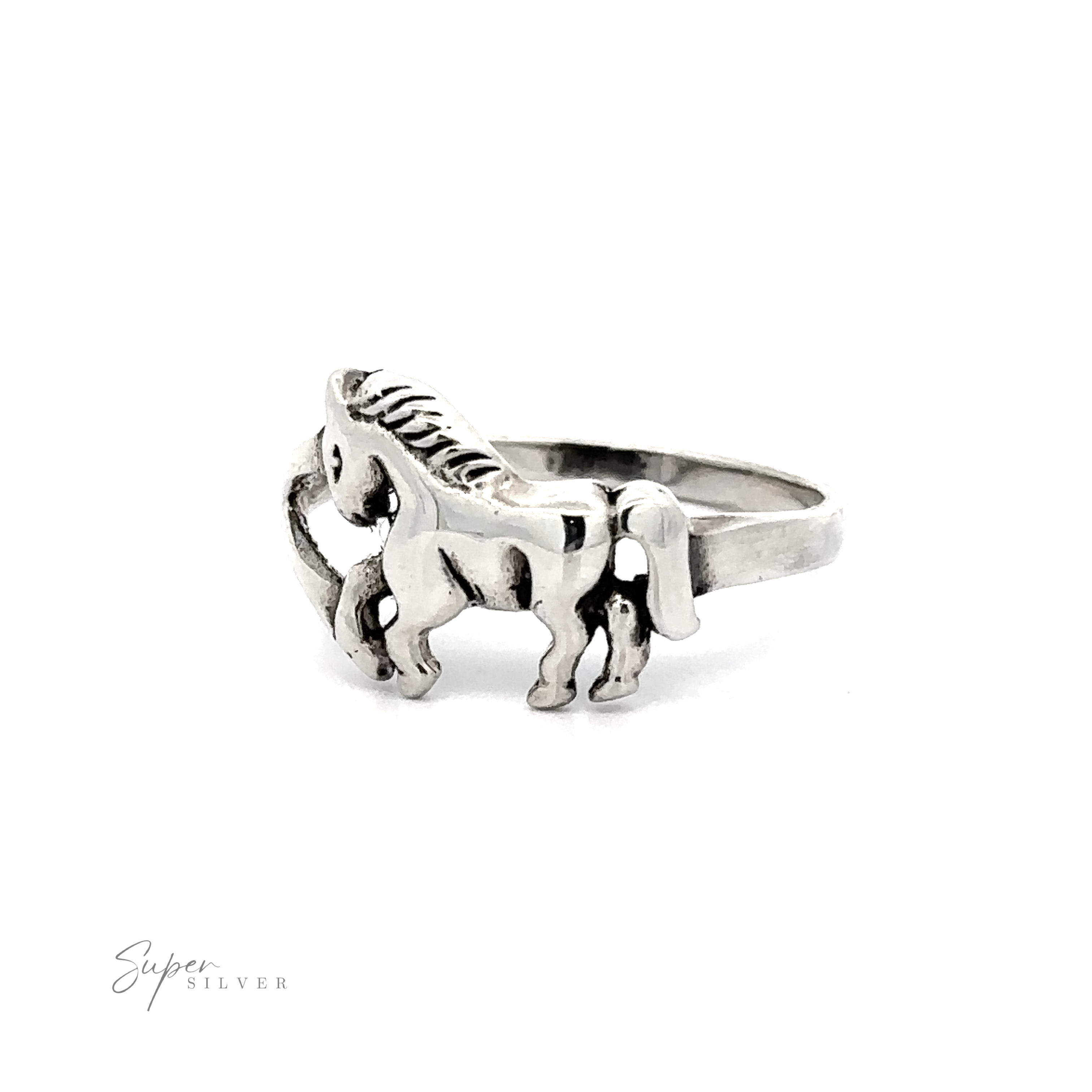 This description features a Sterling Silver Horse Ring, making it the perfect choice for an equestrian lover.