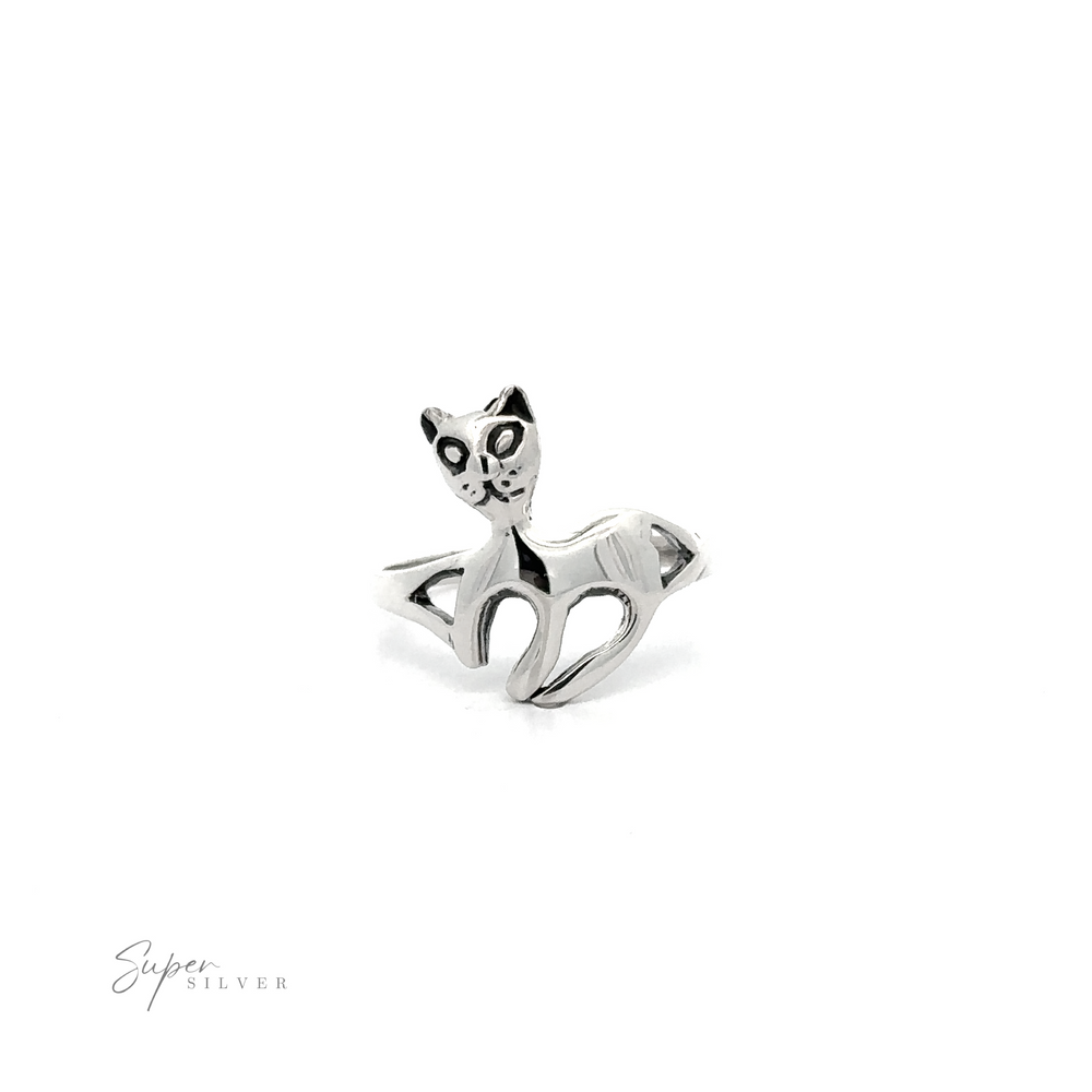 
                  
                    An adorable addition to your jewelry collection, the Silver Cat Ring is crafted from .925 Sterling Silver.
                  
                