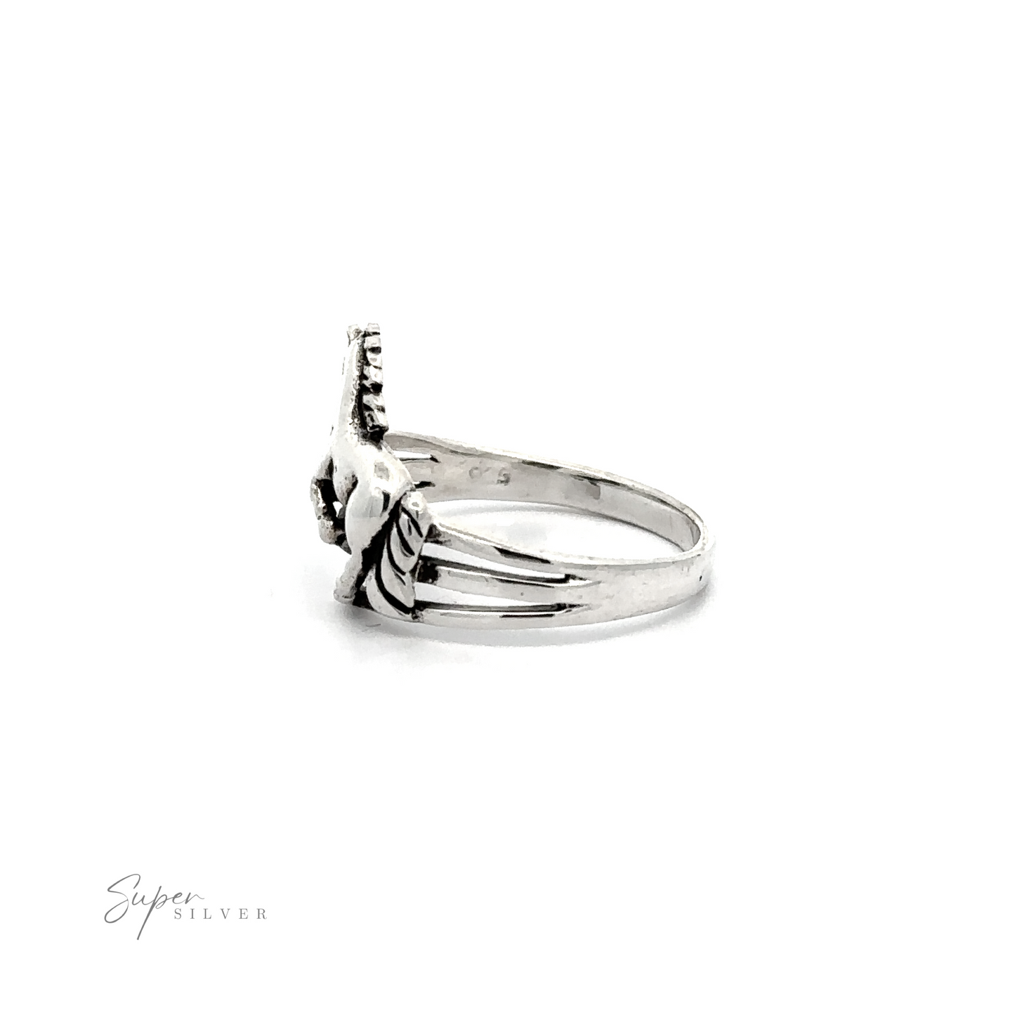 
                  
                    A Leaping Horse Ring with a skull and crossbones design.
                  
                