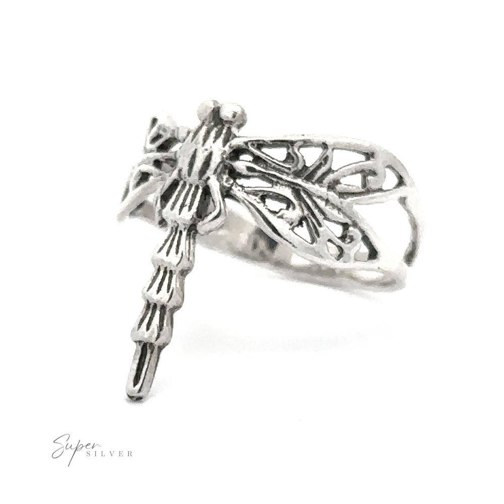 A Dragonfly Ring on a white background.