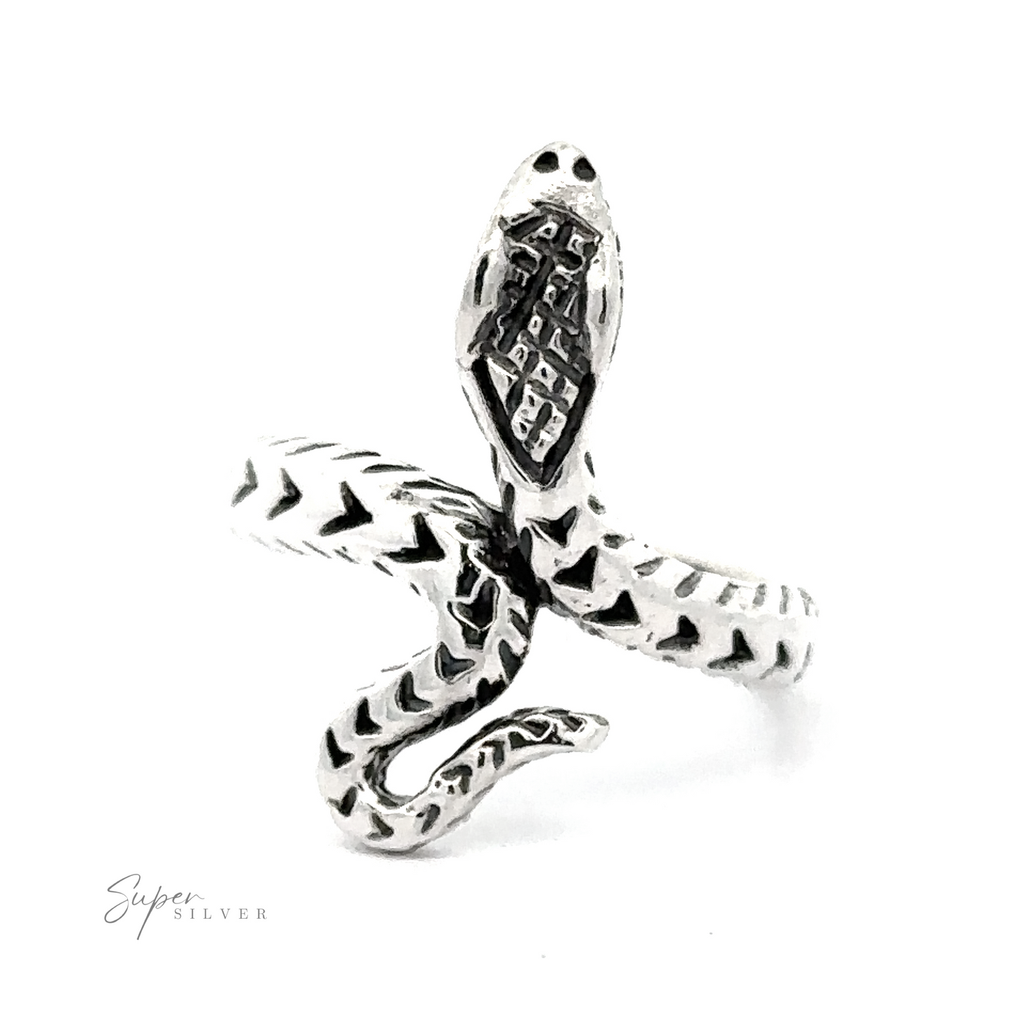 
                  
                    Captivating Snake Ring with intricate patterns and textures, displayed on a plain white background with a slight shadow.
                  
                