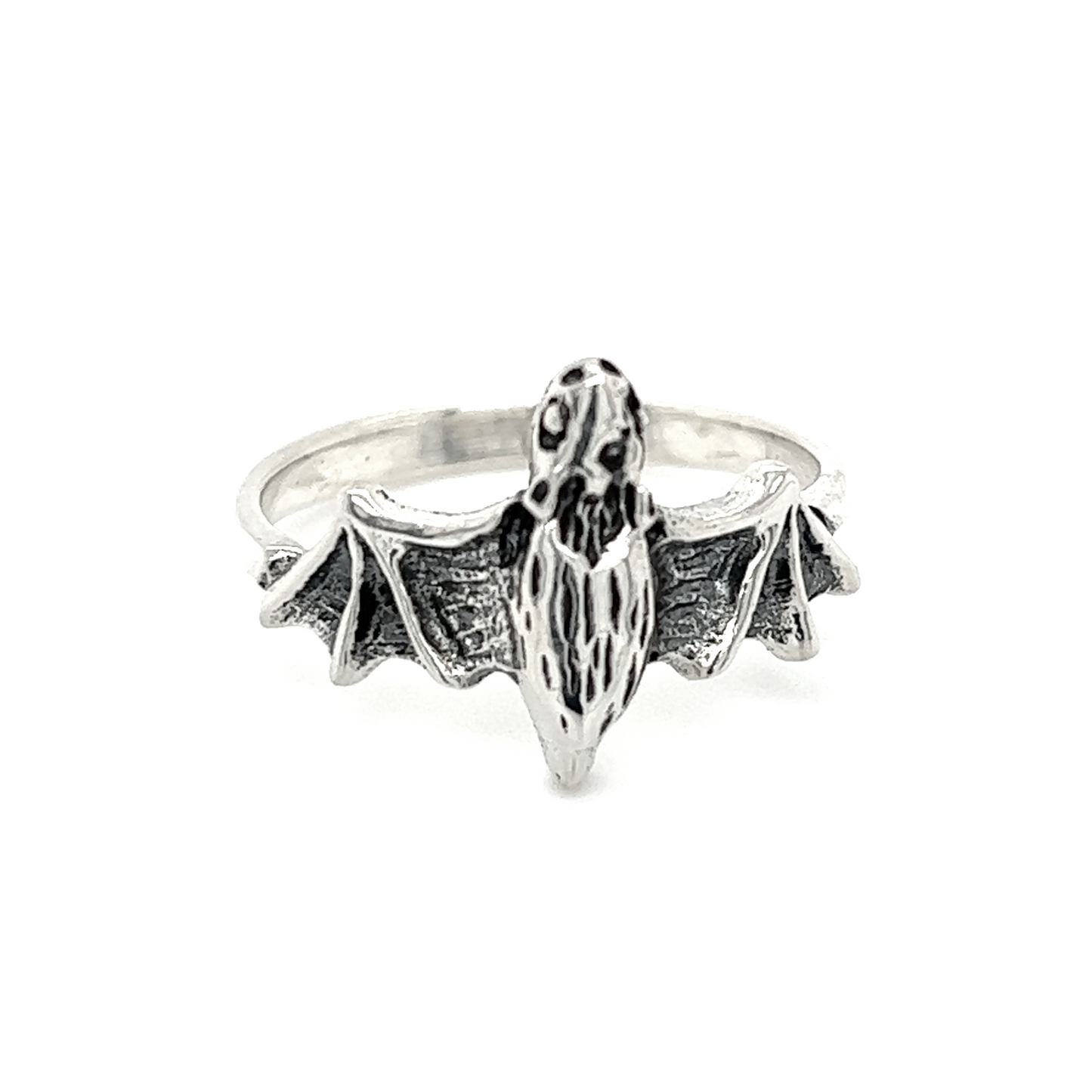 
                  
                    An enchanting Super Silver bat ring.
                  
                
